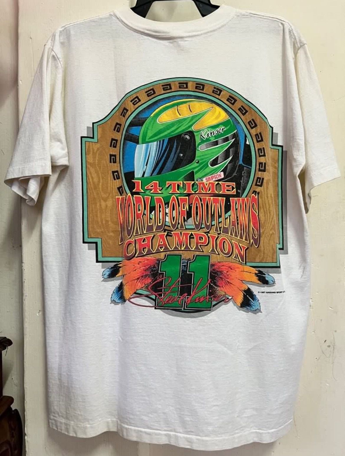 All Sport × NASCAR × Vintage Vintage NASCAR Buggy Arizona Race Steve Kinser USA Size US L / EU 52-54 / 3 - 2 Thumbnail