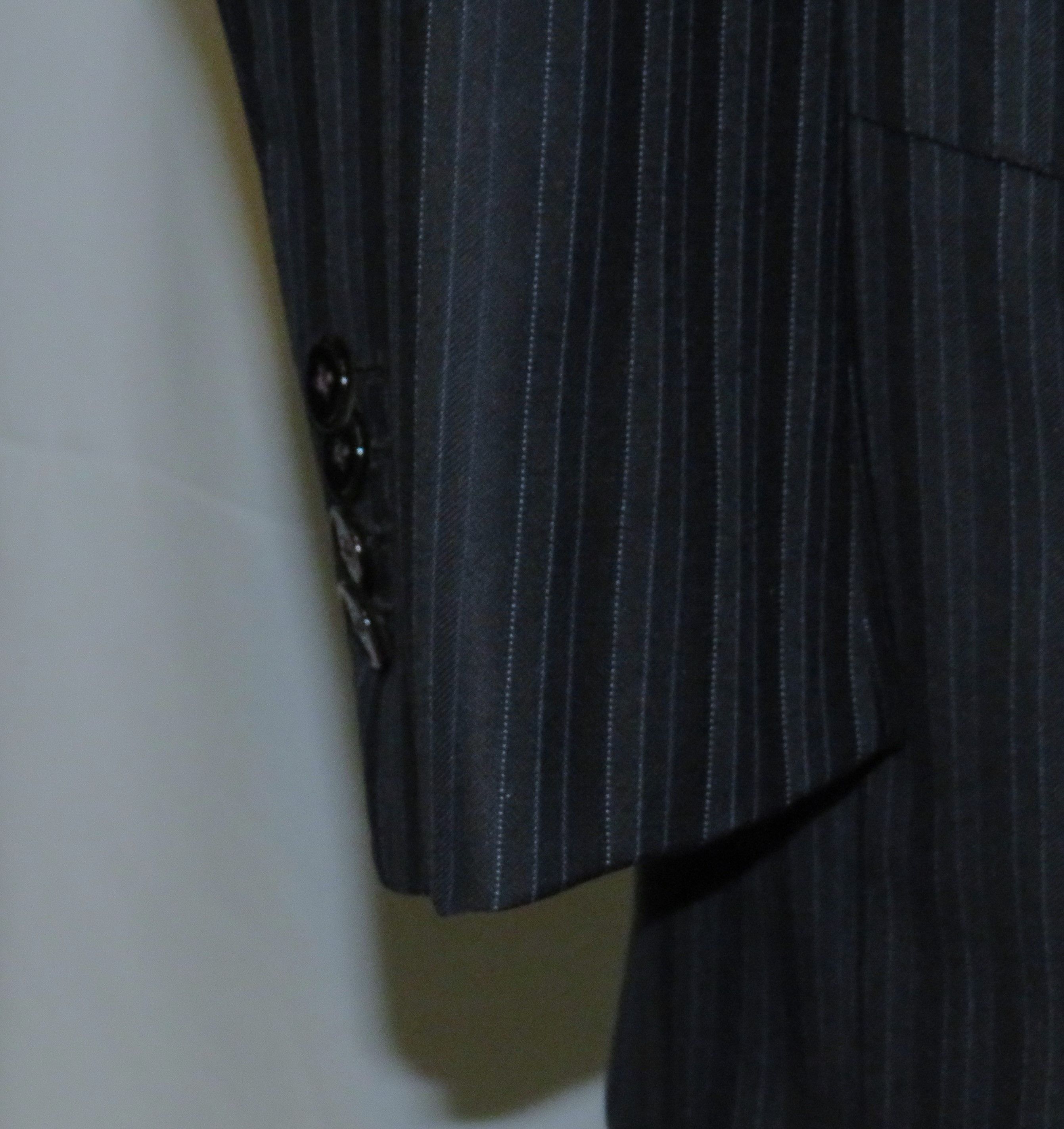 Other Marcello Vero Navy Striped Silk Blend Two Button Suit 43R Size 40R - 10 Thumbnail