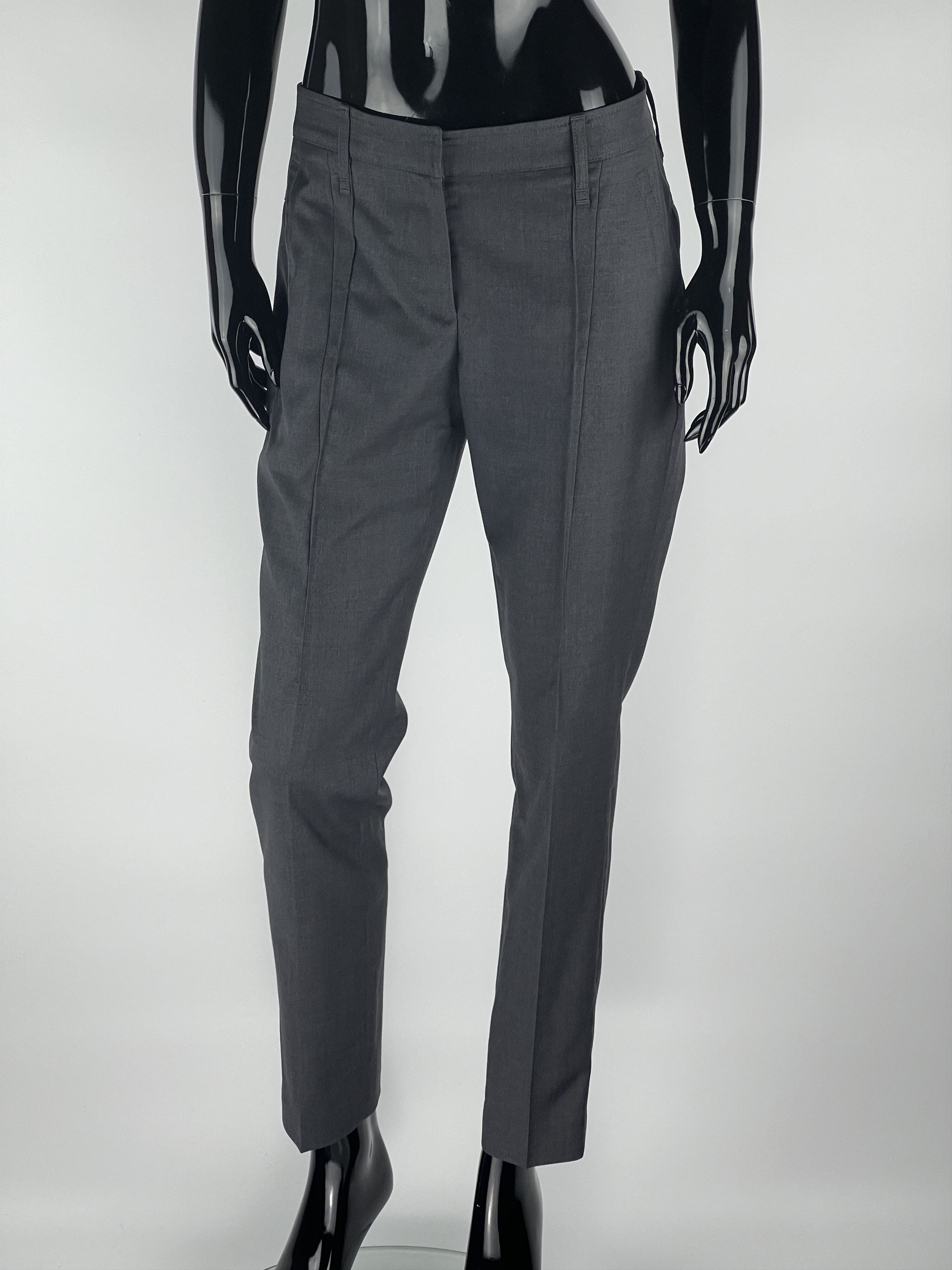 Brunello Cucinelli Brunello Cucinelli Gray Wool Trousers Pants Womens Size IT40 Size 27" / US 4 / IT 40 - 1 Thumbnail