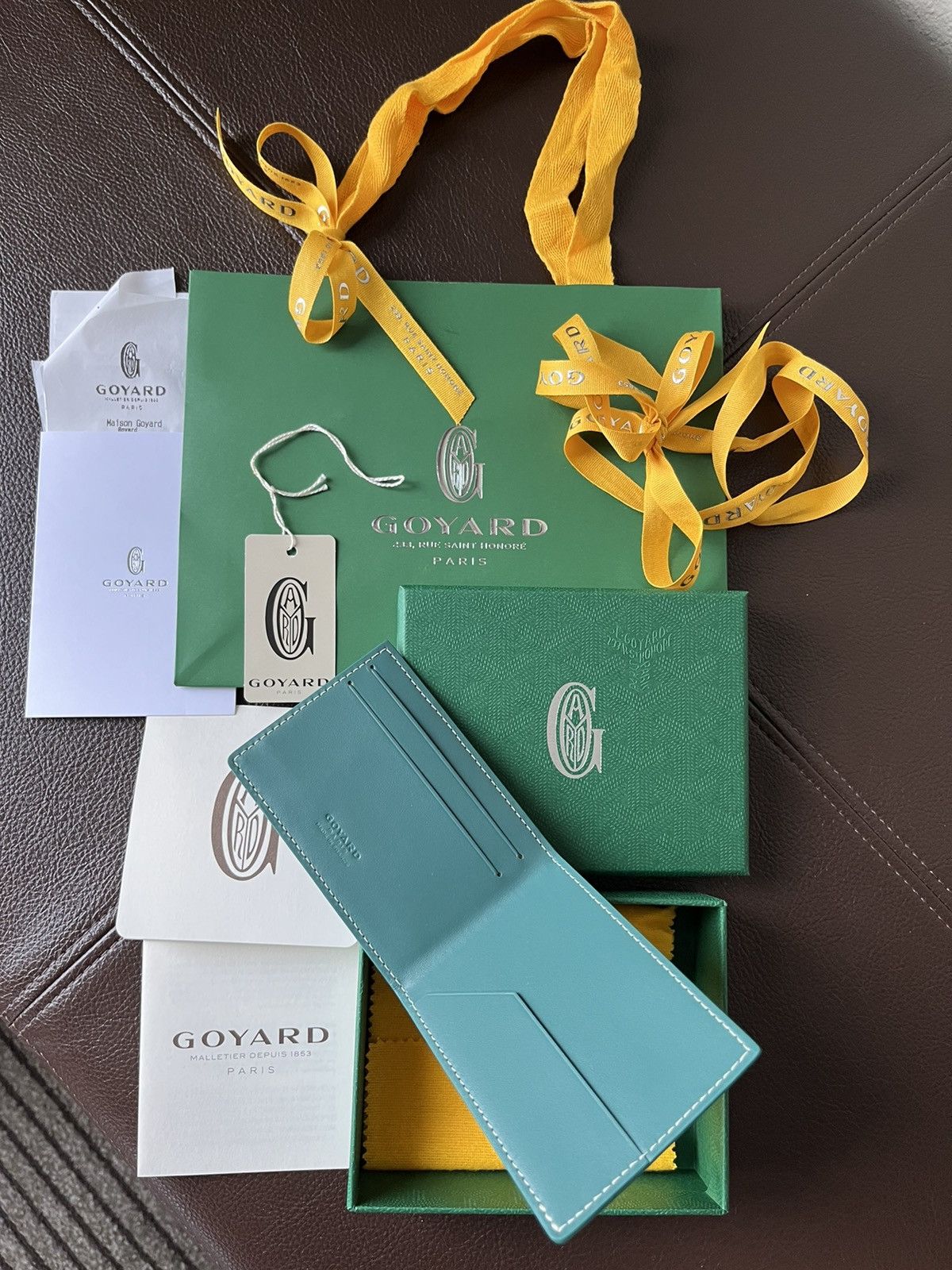 Goyard Goyard Iconic Limited Green Leather Wallet BrandNew Giftable Size ONE SIZE - 14 Thumbnail