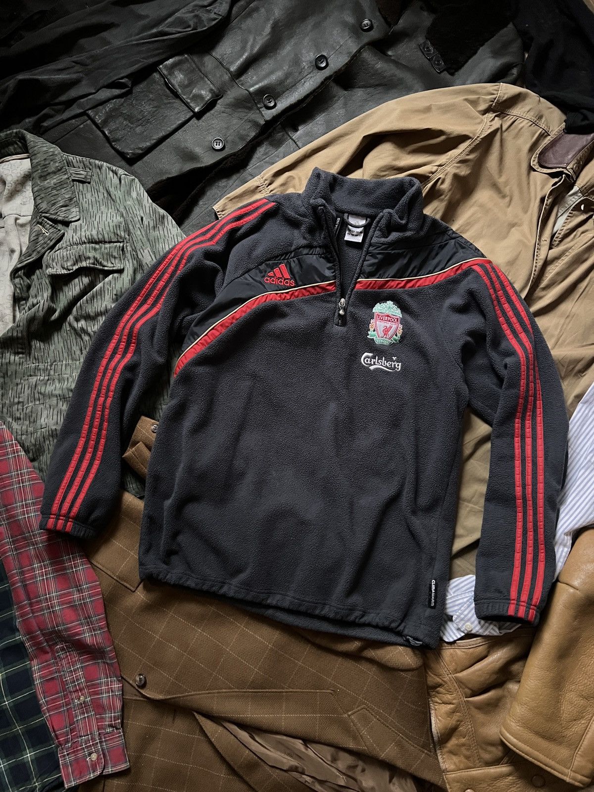 Adidas Adidas Liverpool 2009 Vintage Fleece Training Hoodie Jersey Size US L / EU 52-54 / 3 - 1 Thumbnail