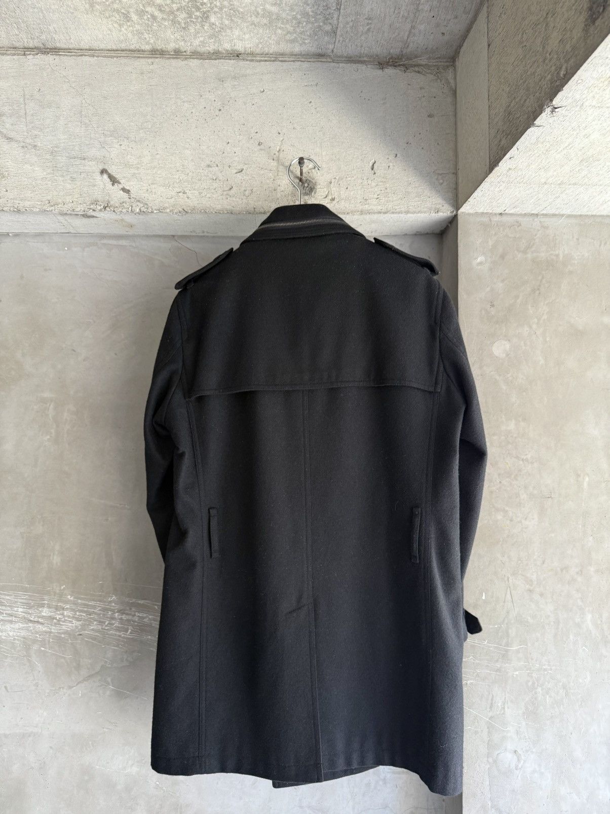 Neil Barrett BLACKBARRETT by Neil Barrett Archive Black Wool Trench Coat Size US S / EU 44-46 / 1 - 3 Thumbnail
