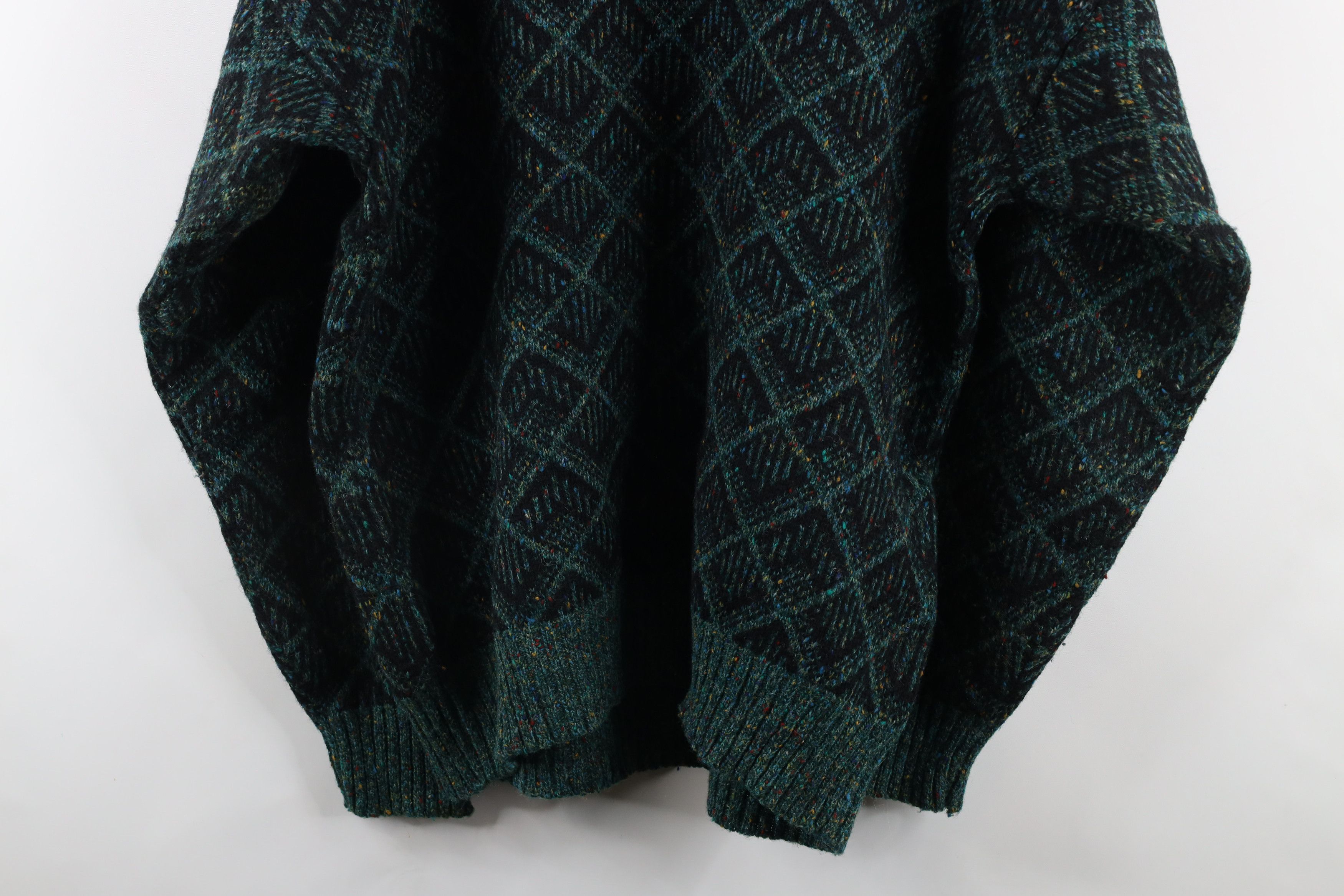 Vintage Vintage 90s Streetwear Knit Rainbow Fleck Diamond Sweater Size US XL / EU 56 / 4 - 8 Thumbnail