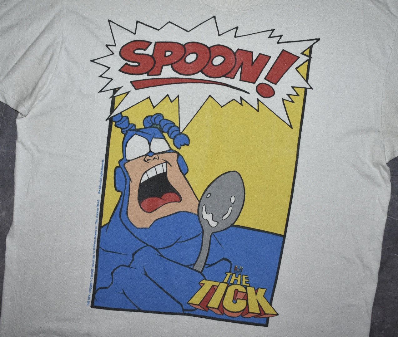 Fruit Of The Loom × Vintage Vintage 90s The Tick 'Spoon' T-Shirt (XL) Size US XL / EU 56 / 4 - 2 Thumbnail