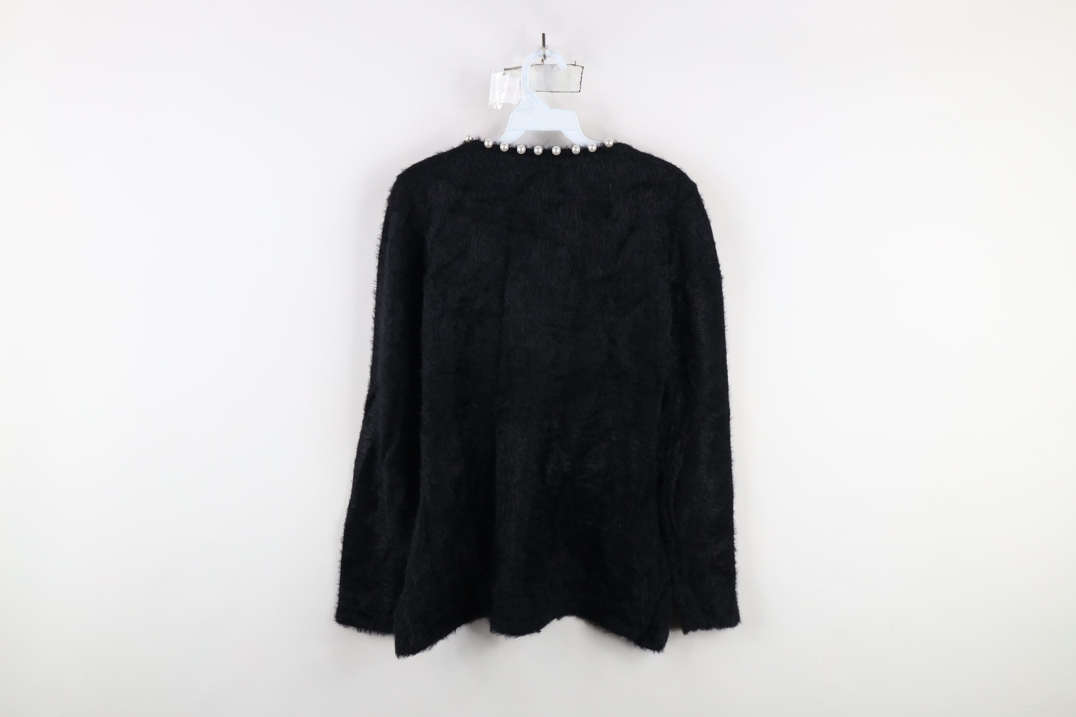Boston Proper × Vintage New Boston Proper Soft Shaggy Fuzzy Knit Sweater Black Size L / US 10 / IT 46 - 12 Thumbnail