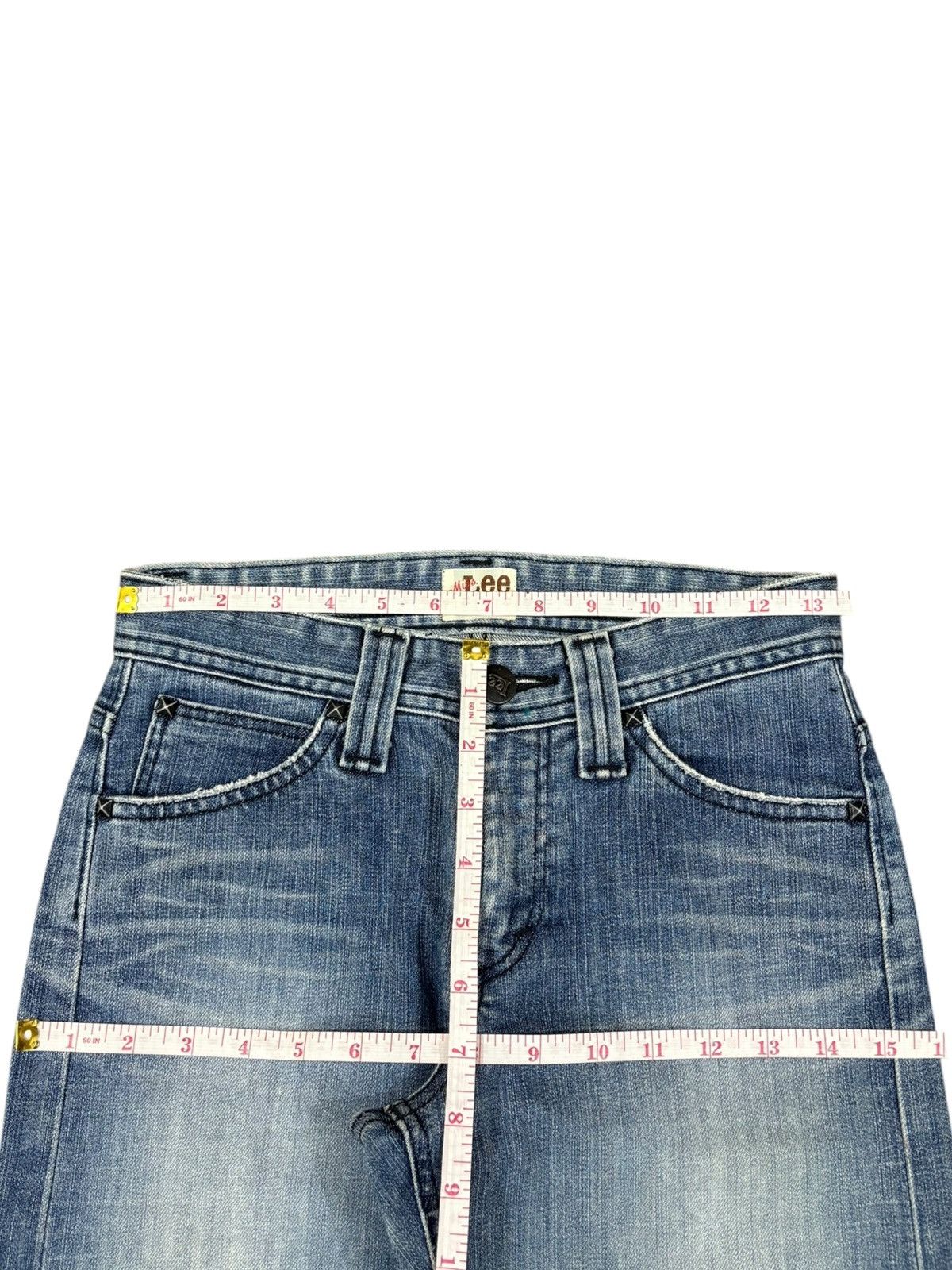 Lee Vintage Lee Lapis Selvedge Distressed Jeans Size US 27 - 13 Thumbnail
