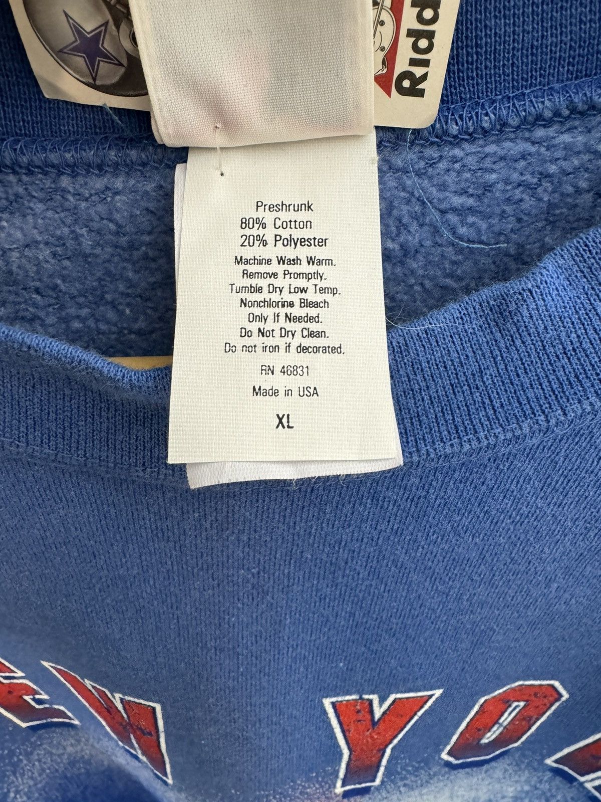 Riddell × Vintage VTG Riddell New York Giants NFL Crewneck Sweatshirt Size US XL / EU 56 / 4 - 6 Thumbnail