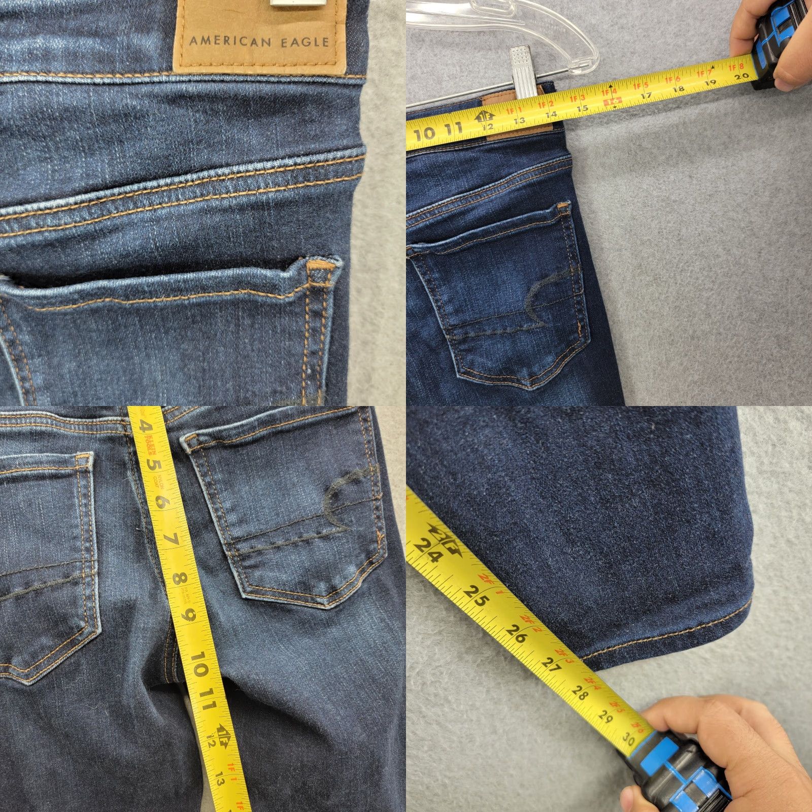 American Eagle Outfitters American Eagle Outfitters Jegging Jeans Blue Women's 4 Regular Next Level Stretch Jegging with Pockets Slim Rise Jeans Size 27" / US 4 / IT 40 - 8 Thumbnail