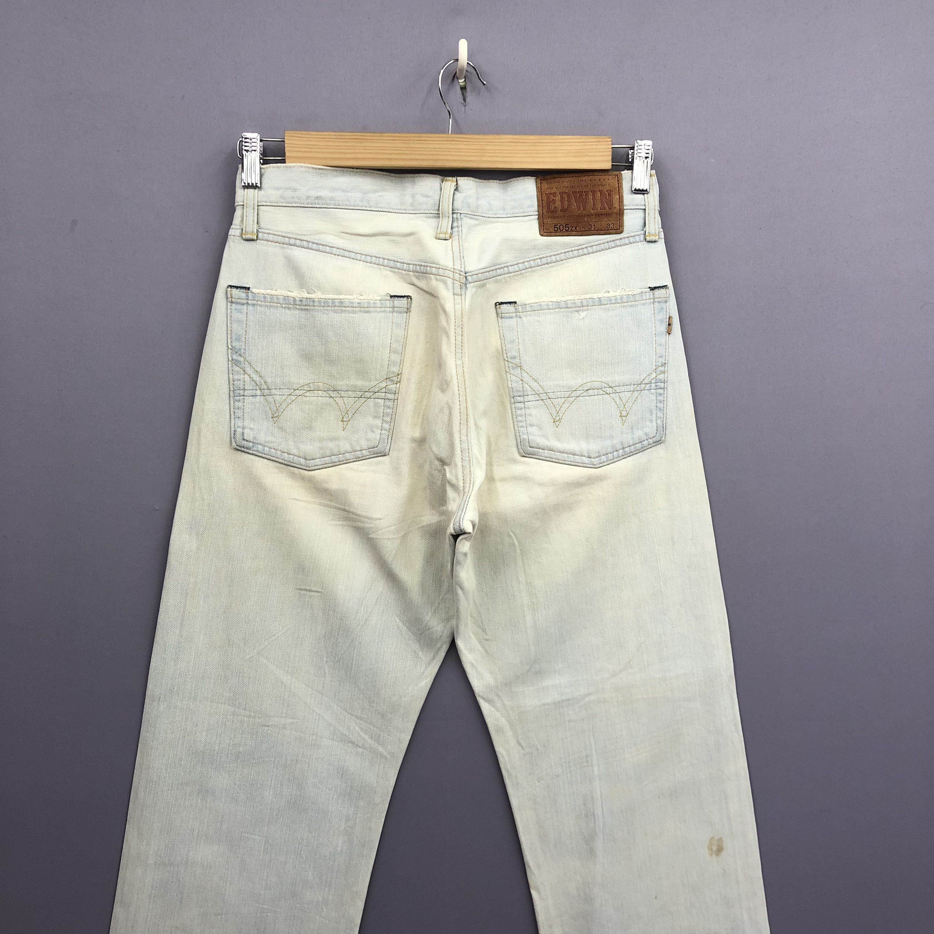 Edwin Vintage Edwin Sun Faded Selvedge Jeans Light Wash Denim Size US 32 / EU 48 - 4 Thumbnail
