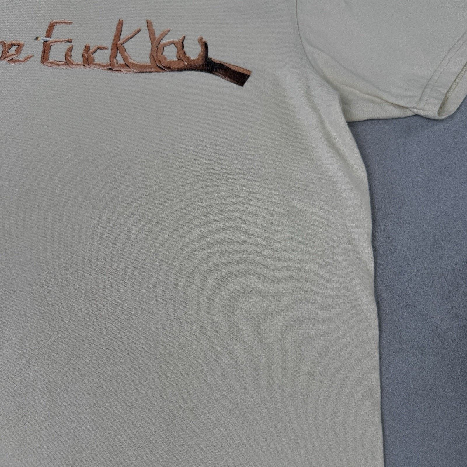 Supreme Supreme F**k You Tee FW18 Men's Size M Beige Size US M / EU 48-50 / 2 - 3 Thumbnail