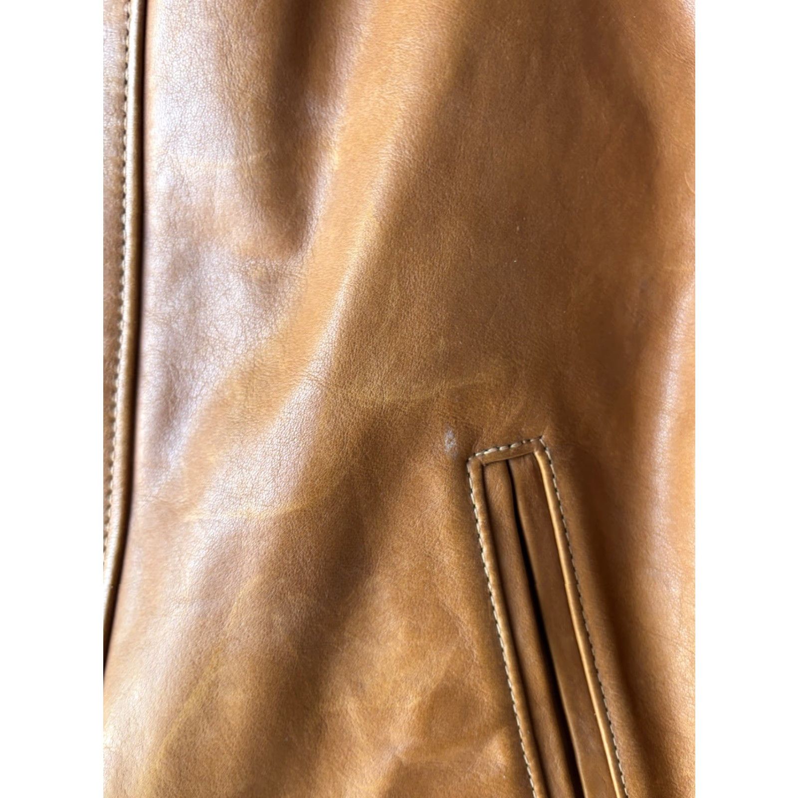 Drome VINTAGE Rome Peabody Massachusetts Leather Zip Up Jacket 42 USA Talon Zipper Brown Women's Jacket Size M / US 6-8 / IT 42-44 - 4 Thumbnail