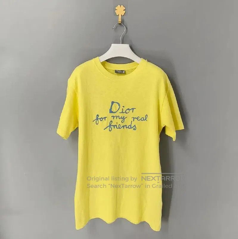 Dior Dior Yellow Cotton Men's T-Shirt . Size US XS / EU 42 / 0 - 1 Thumbnail