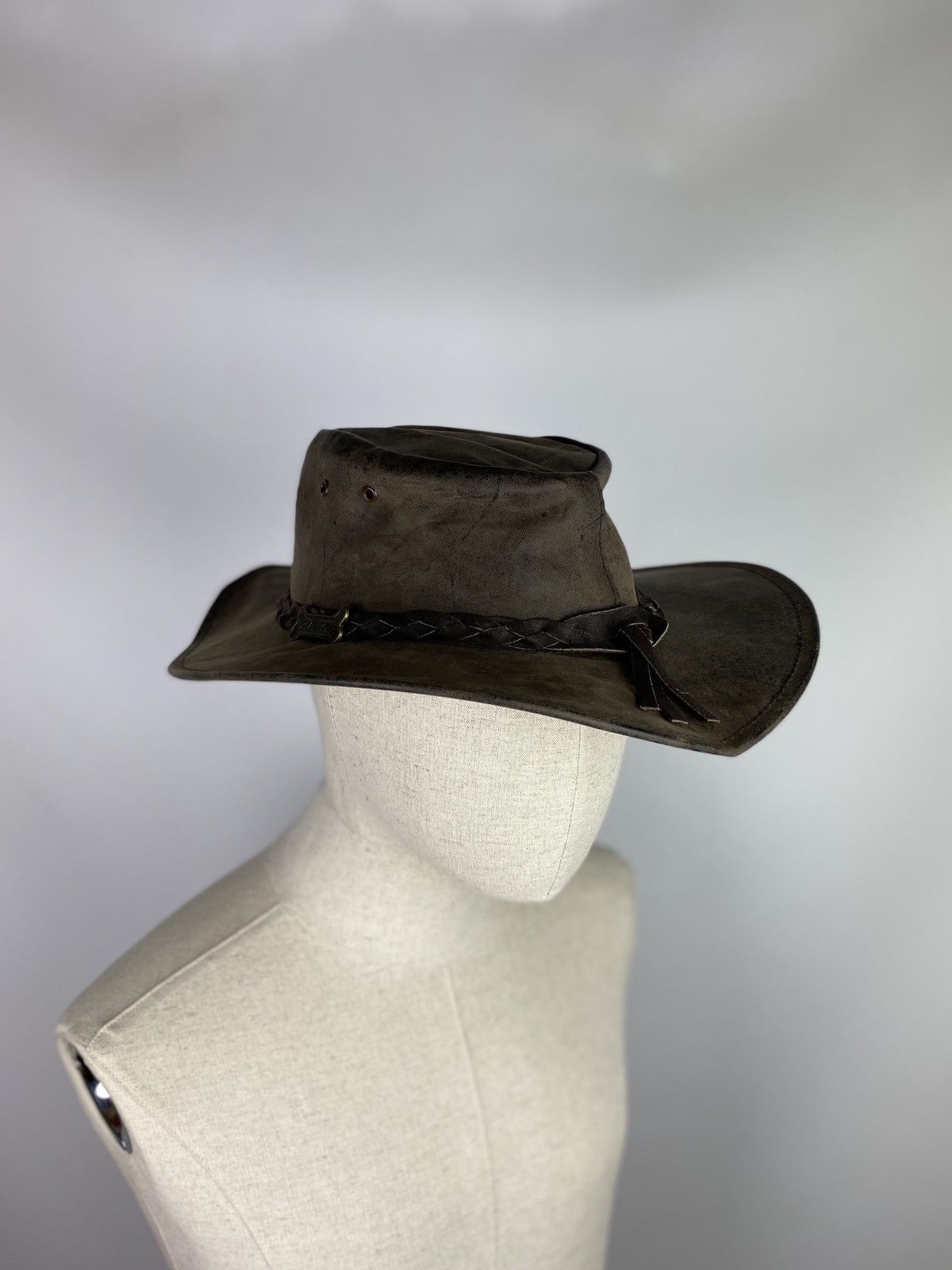 Barbour Driza Bone Australian leather hat size M Size ONE SIZE - 3 Thumbnail