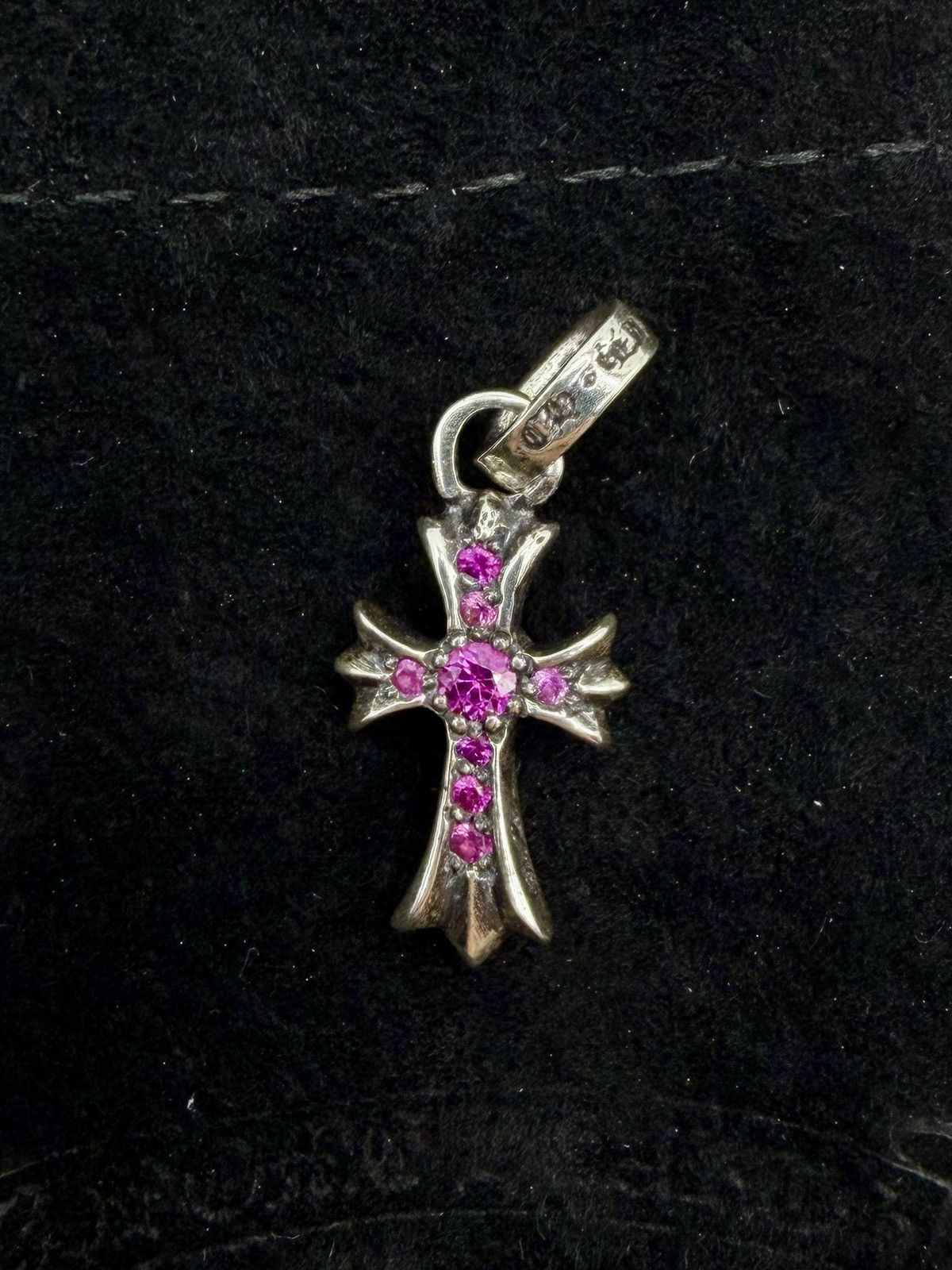 Chrome Hearts Chrome Hearts Silver Pink Sapphire Babyfat Pendant