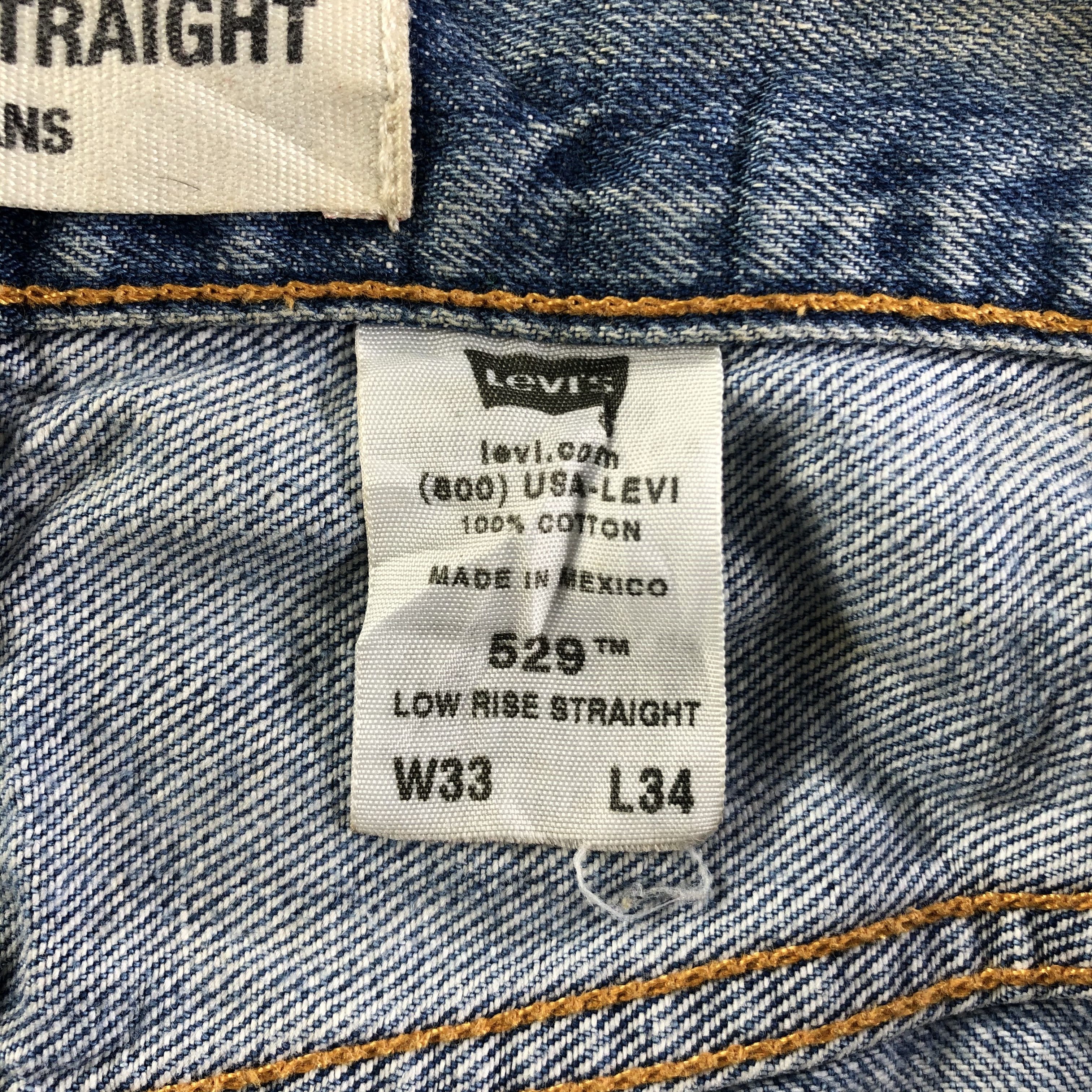 Levi's Vintage Light Wash Levis 529 Jeans-J3351 Size US 35 - 11 Thumbnail