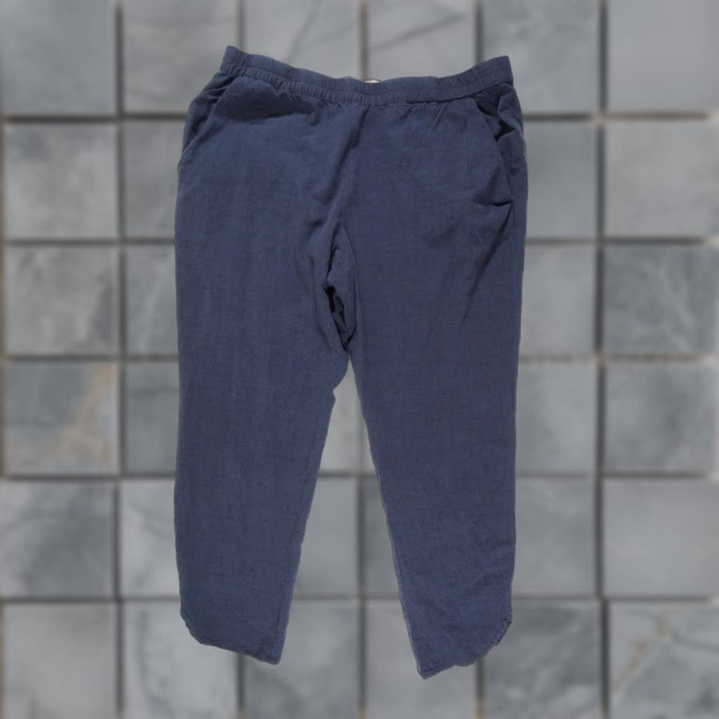 Marine Layer VINTAGE Marine Layer Women's Pants L Blue Tencel Spandex Casual Travel Straight Inseam 25" Size 36" / US 14 / IT 50 - 1 Thumbnail