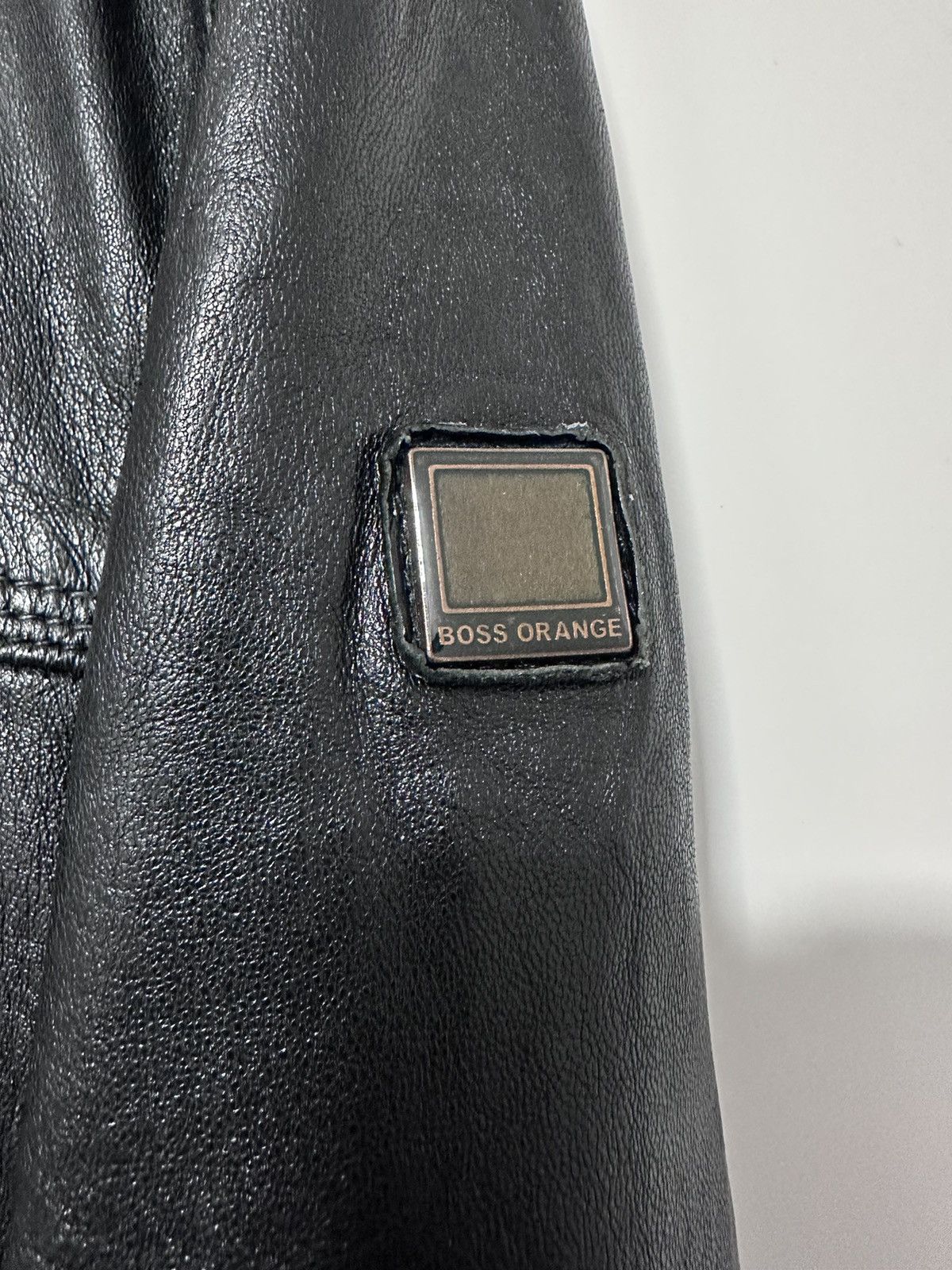 Hugo × Hugo Boss × Vintage Hugo Boss Leather Jacket Parka Bomber Men’s Vintage Rare Size US L / EU 52-54 / 3 - 5 Thumbnail