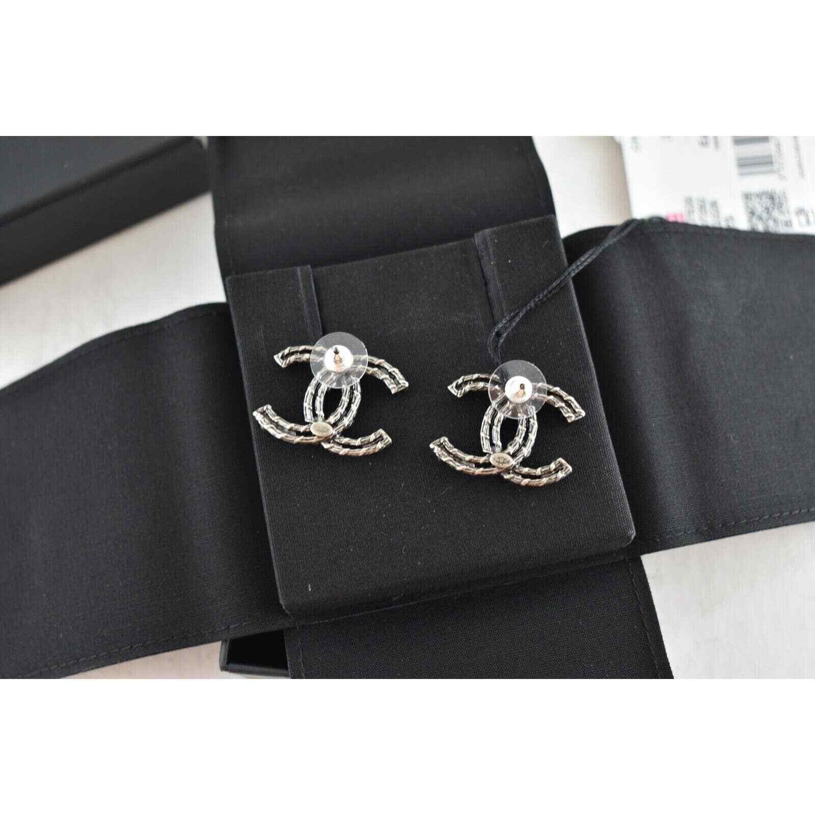 Chanel Chanel Ruthenium Crystal Camellia Statement Drop Earrings Size ONE SIZE - 8 Thumbnail