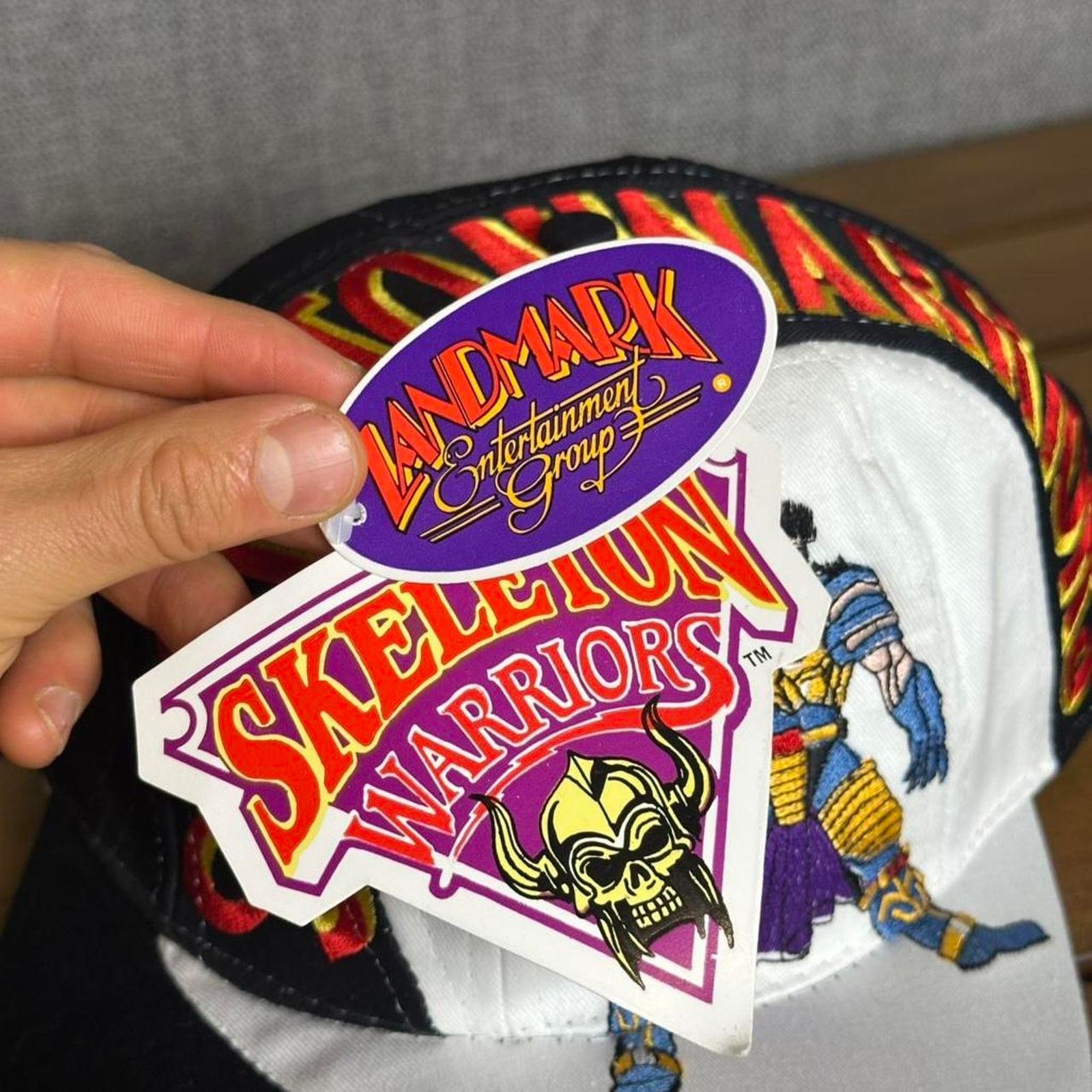 Vintage Vintage 90s Skeleton Warriors AOP snapback hat Size ONE SIZE - 2 Thumbnail