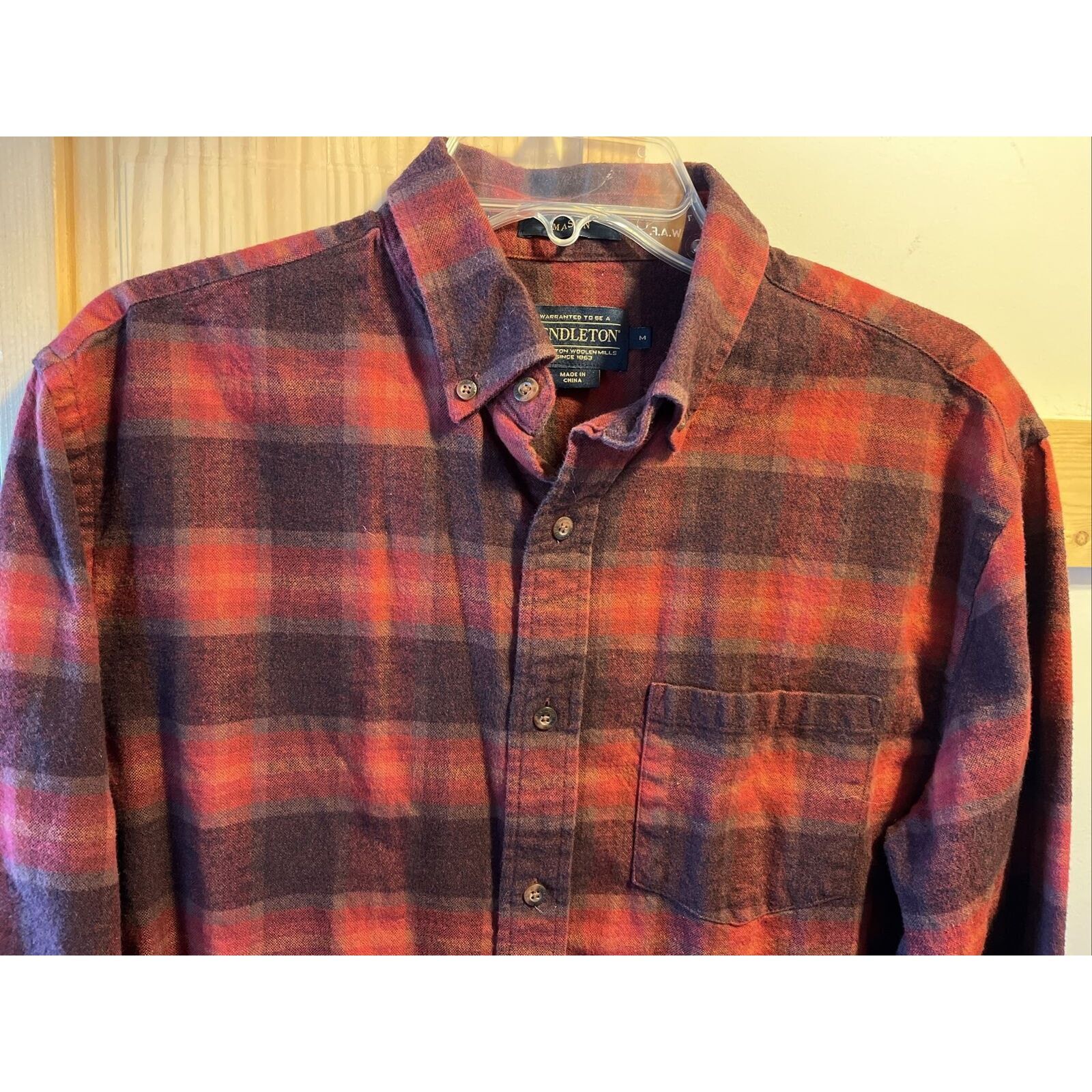Pendleton Pendleton mason men’s M red plaid LS cotton flannel shirt Size US M / EU 48-50 / 2 - 8 Thumbnail