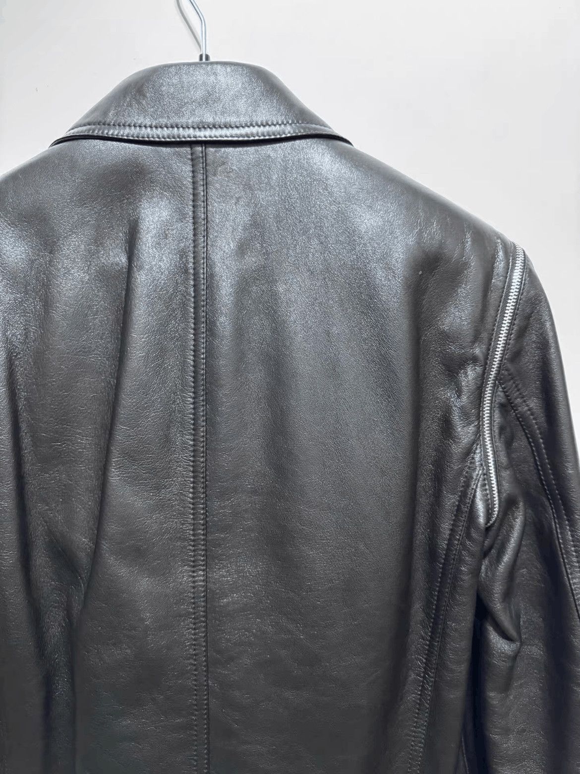 Saint Laurent Paris Sz 46 Saint Laurent Paris by Hedi 15AW Runway Leather Jacke Size US S / EU 44-46 / 1 - 4 Thumbnail