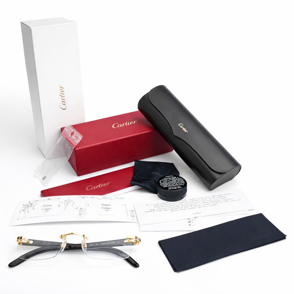 Cartier Authentic Cartier Black Buffalo Horn Glasses CT00460 Size ONE SIZE - 2 Thumbnail