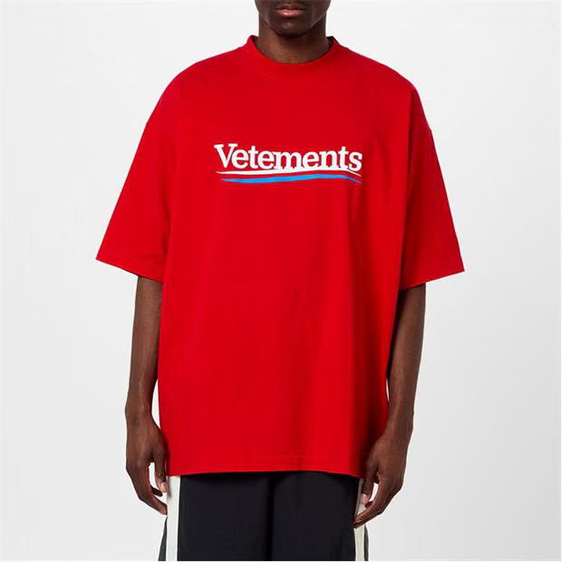 Vetements o1g2r1mq0824 Campaign Logo-T-Shirt in Red Size US S / EU 44-46 / 1 - 3 Thumbnail