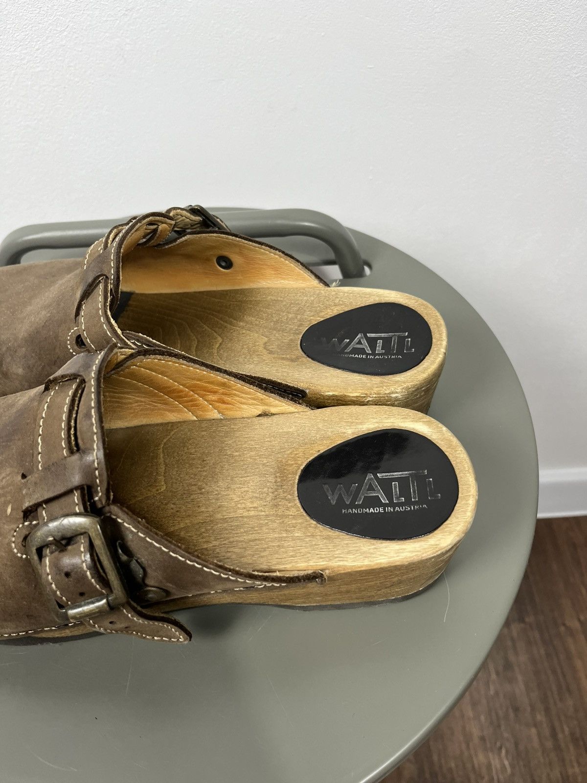 Other Leather Wooden Sole Clogs Buckle Shoes EU 42.5 US 9.5 Size US 9.5 / EU 42-43 - 6 Thumbnail