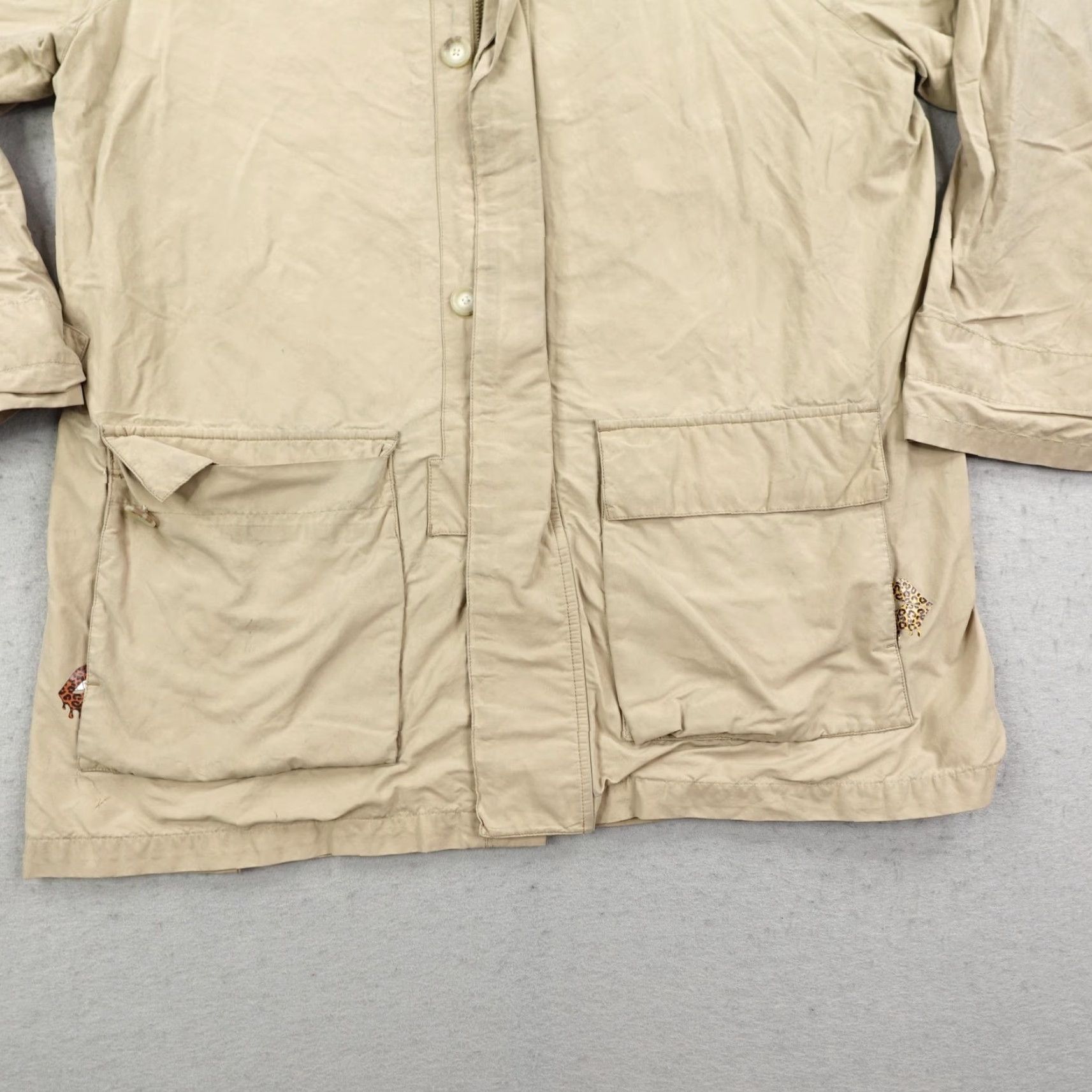 Polo Ralph Lauren VINTAGE Polo Ralph Lauren Jacket Mens M Khaki Beige Tan Field Coat Utility Cotton Blend Zip Block 90s Mens Size US M / EU 48-50 / 2 - 3 Thumbnail
