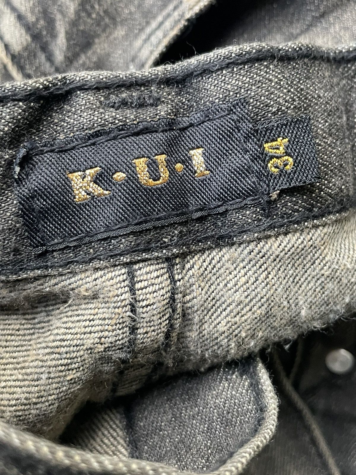 Japanese Brand K.U.I Flare Distresed Paint Denim Size US 34 / EU 50 - 11 Thumbnail