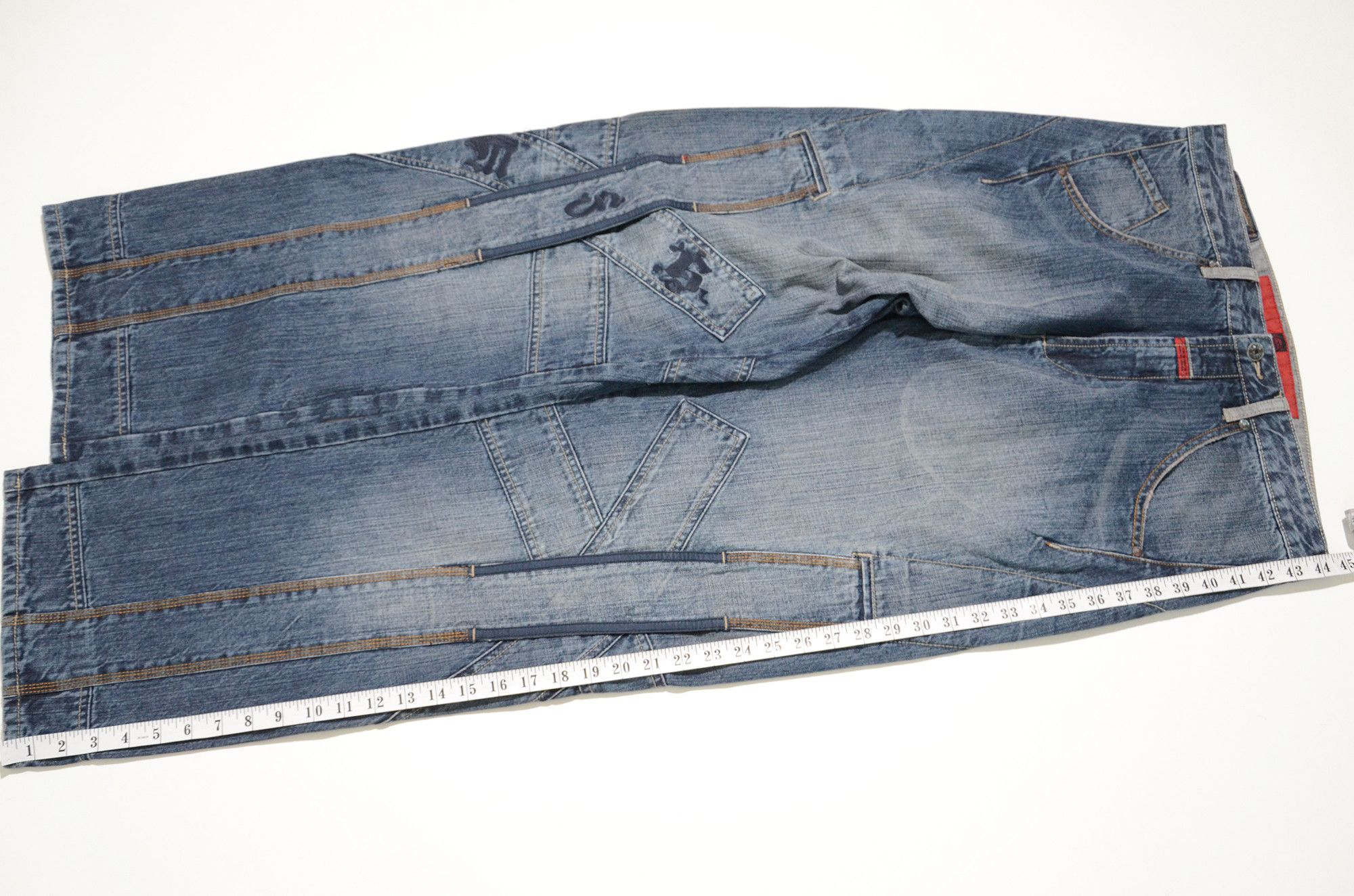 Marithe + Francois Girbaud [Hole Defects] Marithe Francois Girbaud Jeans SPFY2601DP10 Size US 34 / EU 50 - 16 Thumbnail