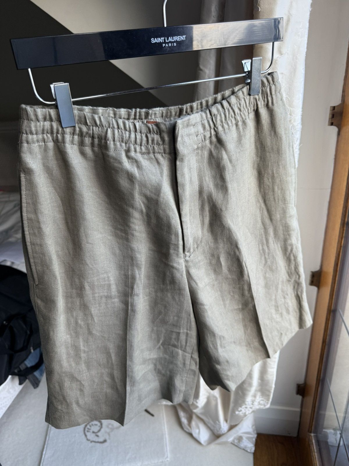 Z Zegna $1.1k+ Zegna Oasi Lino shorts 46 BNWT green khaki grail 46 Size US 30 / EU 46 - 19 Thumbnail