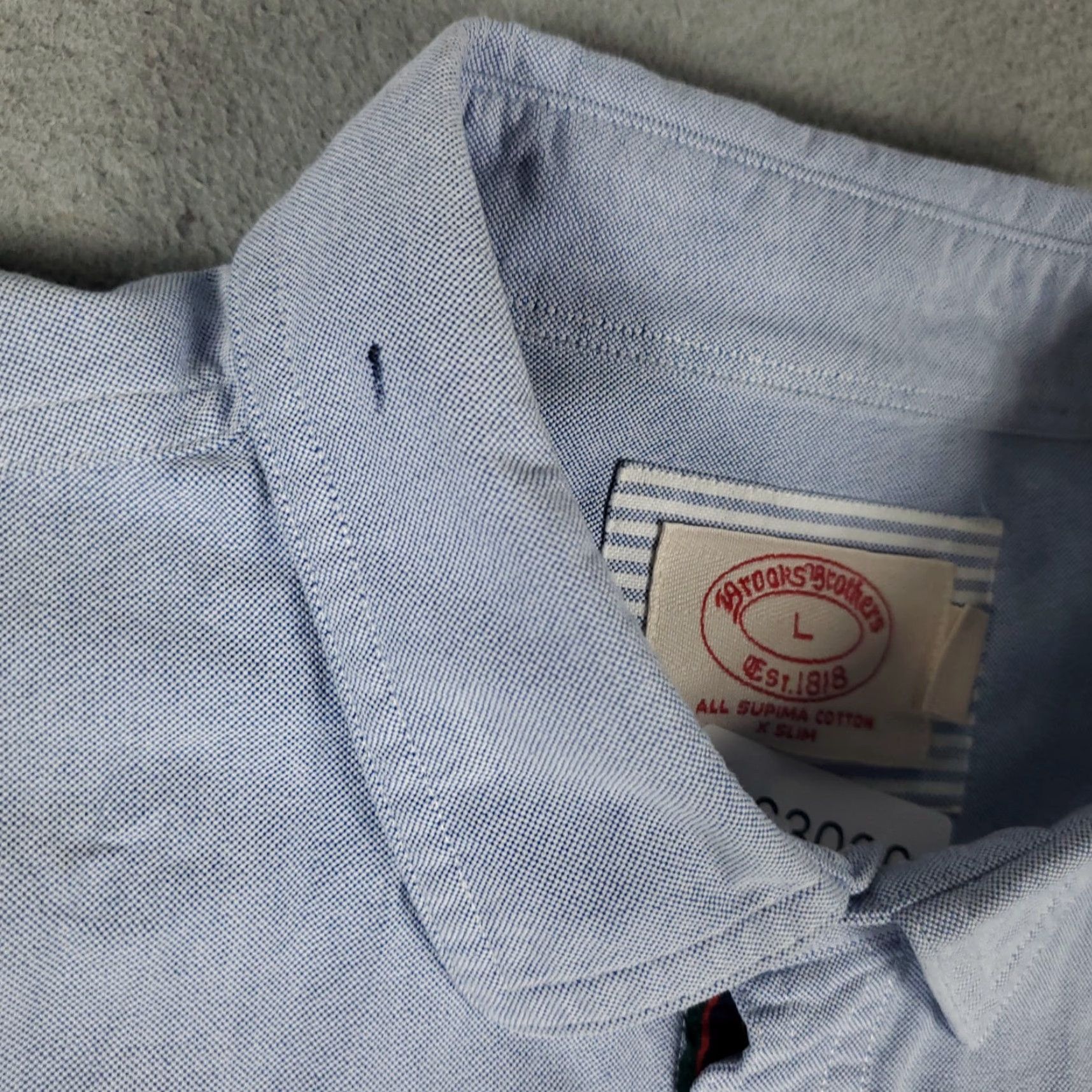 Brooks Brothers VINTAGE Brooks Brothers Shirt Mens Large Blue Slim Casual Button Up Long Sleeve Size US L / EU 52-54 / 3 - 3 Thumbnail