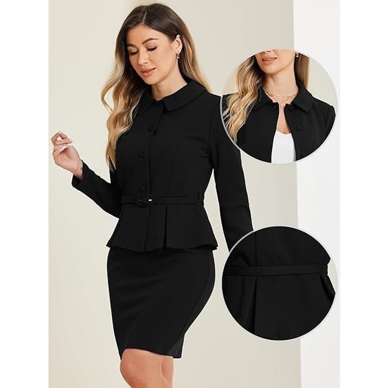 & Other Stories Two Pieces Suits for Women's Business Peplum Blazer Jacket Size M / US 6-8 / IT 42-44 - 2 Thumbnail