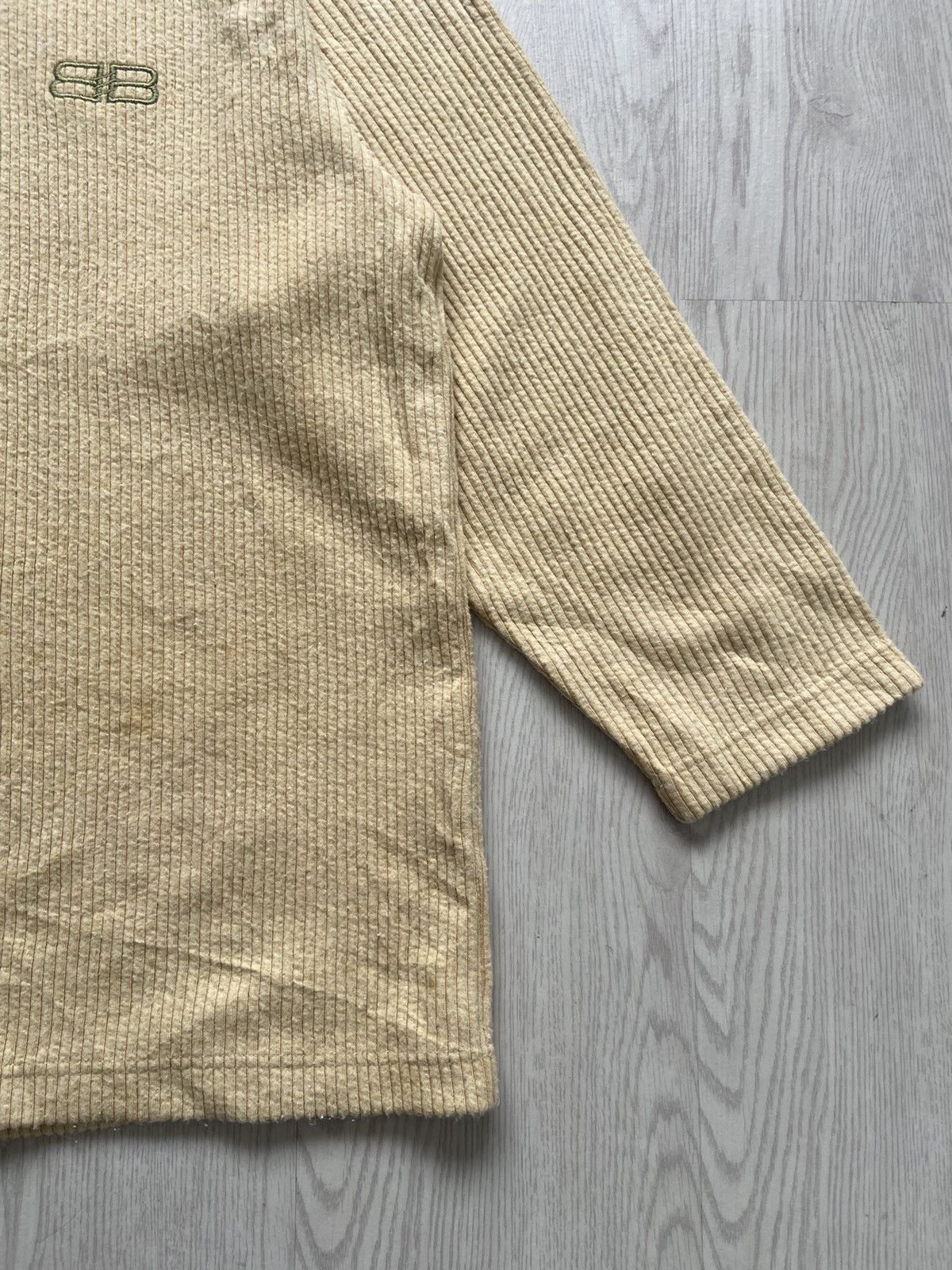 Balenciaga Vintage 1990’s Corduroy BB Logo Turtle Neck Long Sleeve Size US L / EU 52-54 / 3 - 3 Thumbnail
