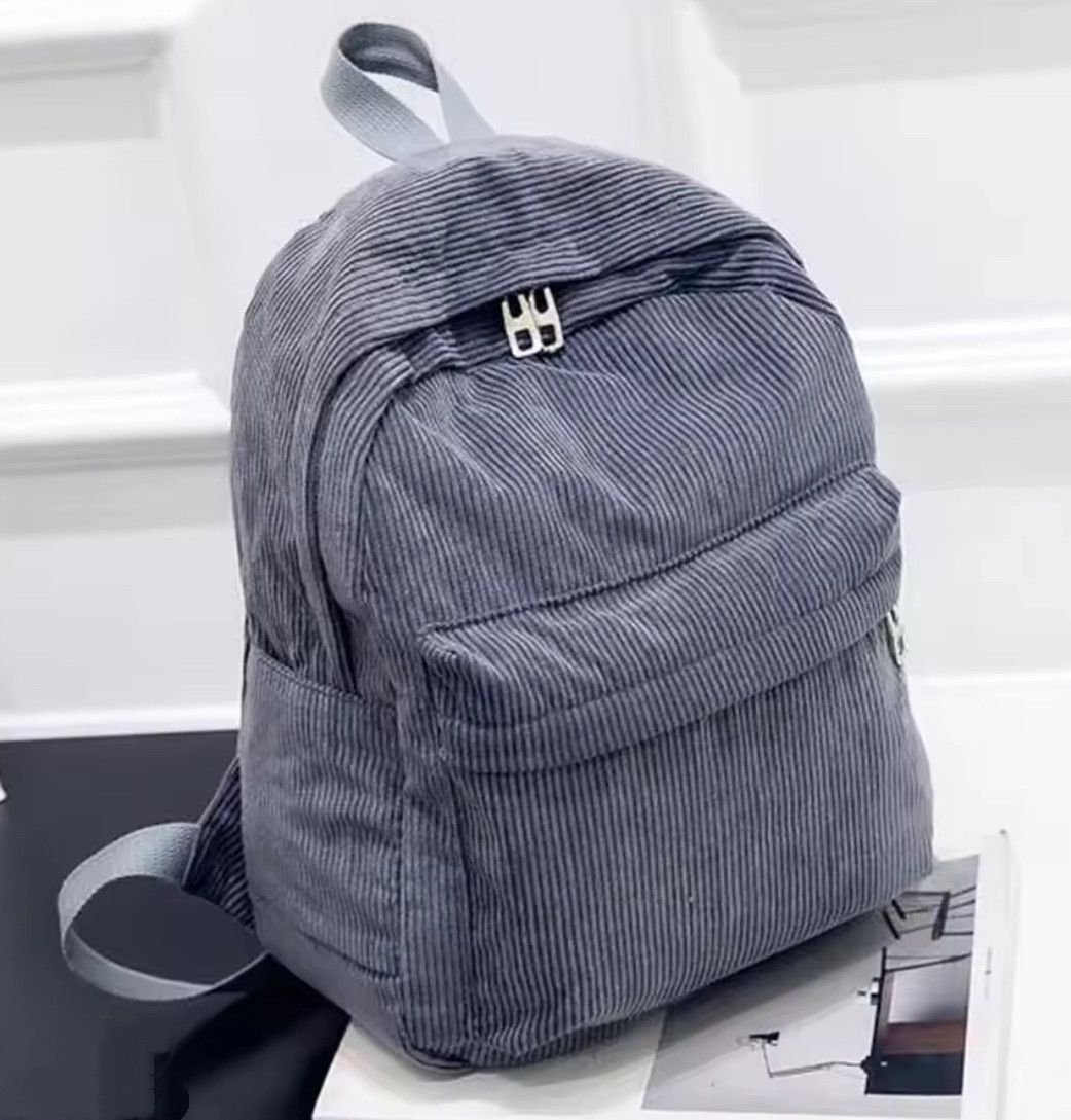 Other Exquisite Trendy Solid Grey Women School Backpack Bag Size ONE SIZE - 1 Thumbnail