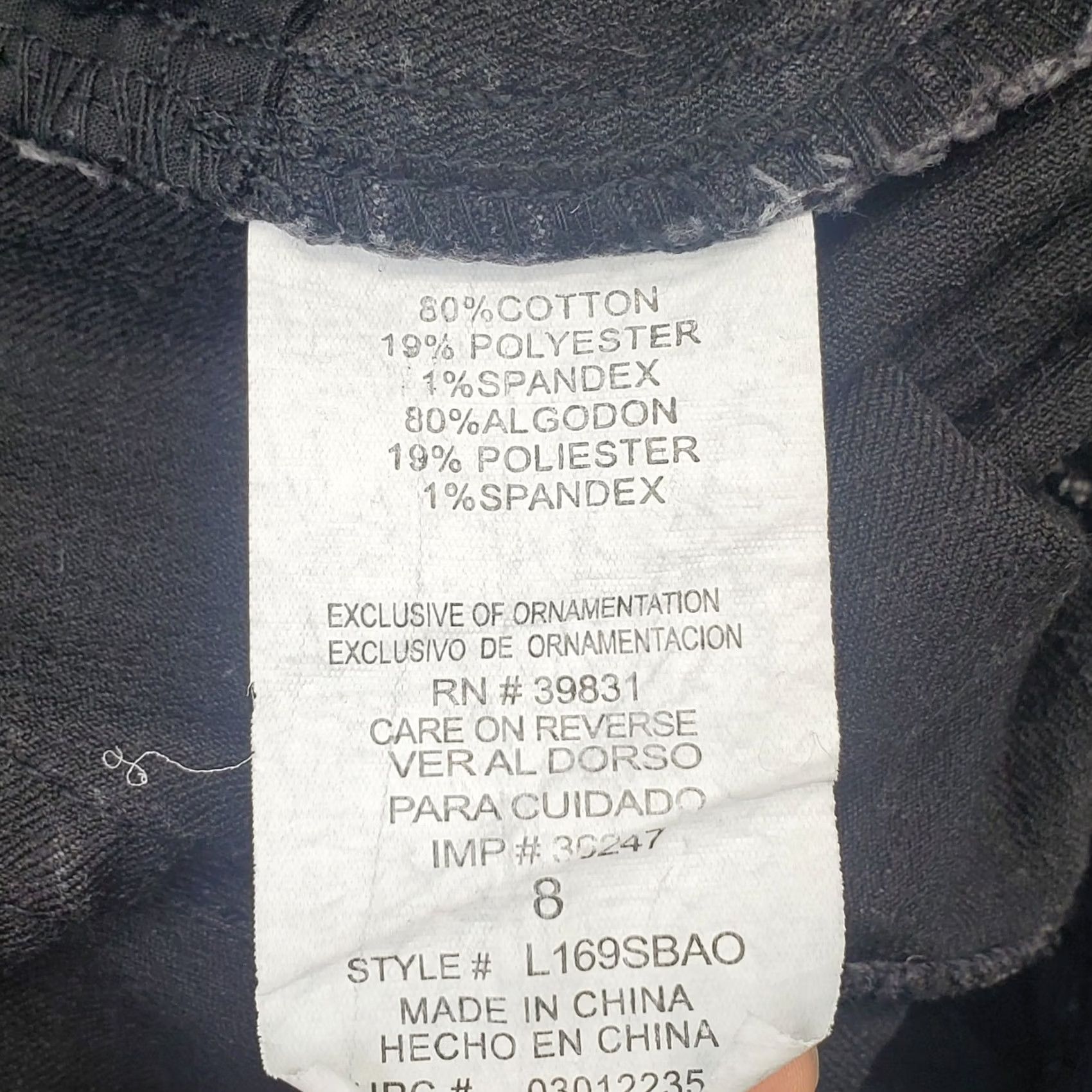 Vintage Wit & Wisdom Skinny Jeans Womens 8 Black Denim Slim Streetwear 5-Pocket Size 30" / US 8 / IT 44 - 7 Thumbnail