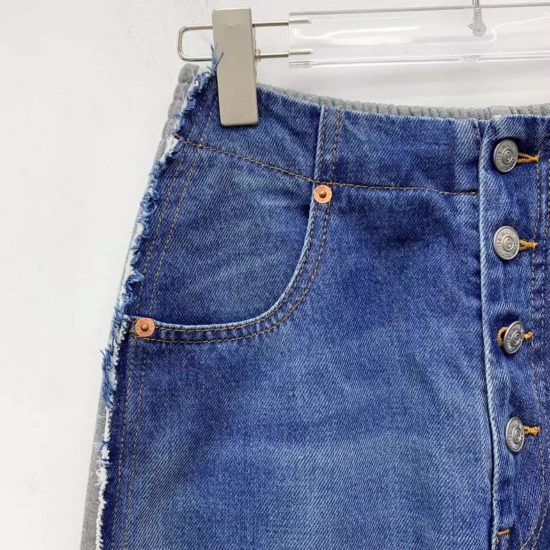 Maison Margiela Maison Margiela Blue washed stitching cotton casual high-w Size 25" / US 0 / IT 36 - 3 Thumbnail