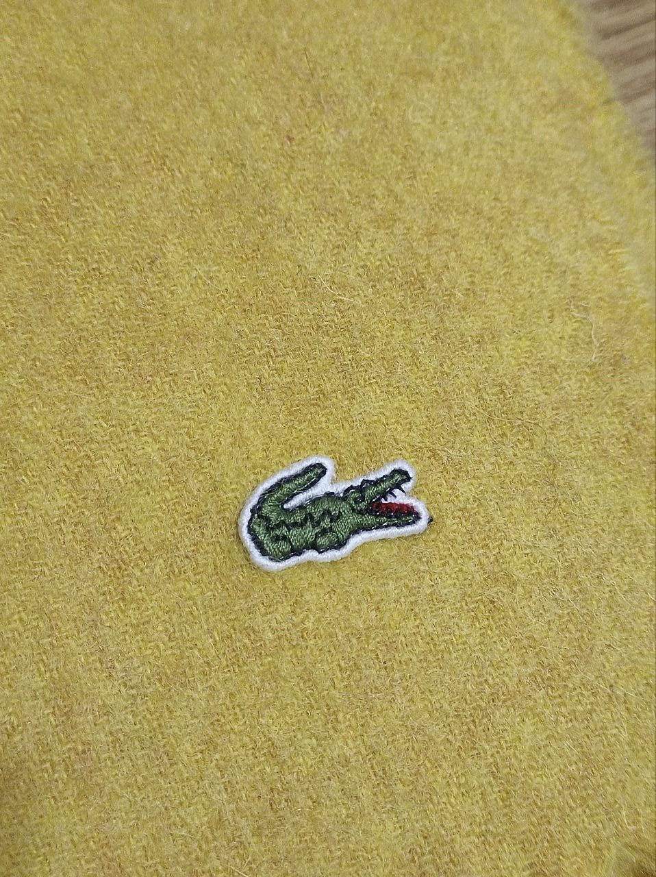 Lacoste × Vintage LACOSTE Yellow Wool Cashmere Vintage Scarf Size ONE SIZE - 4 Thumbnail