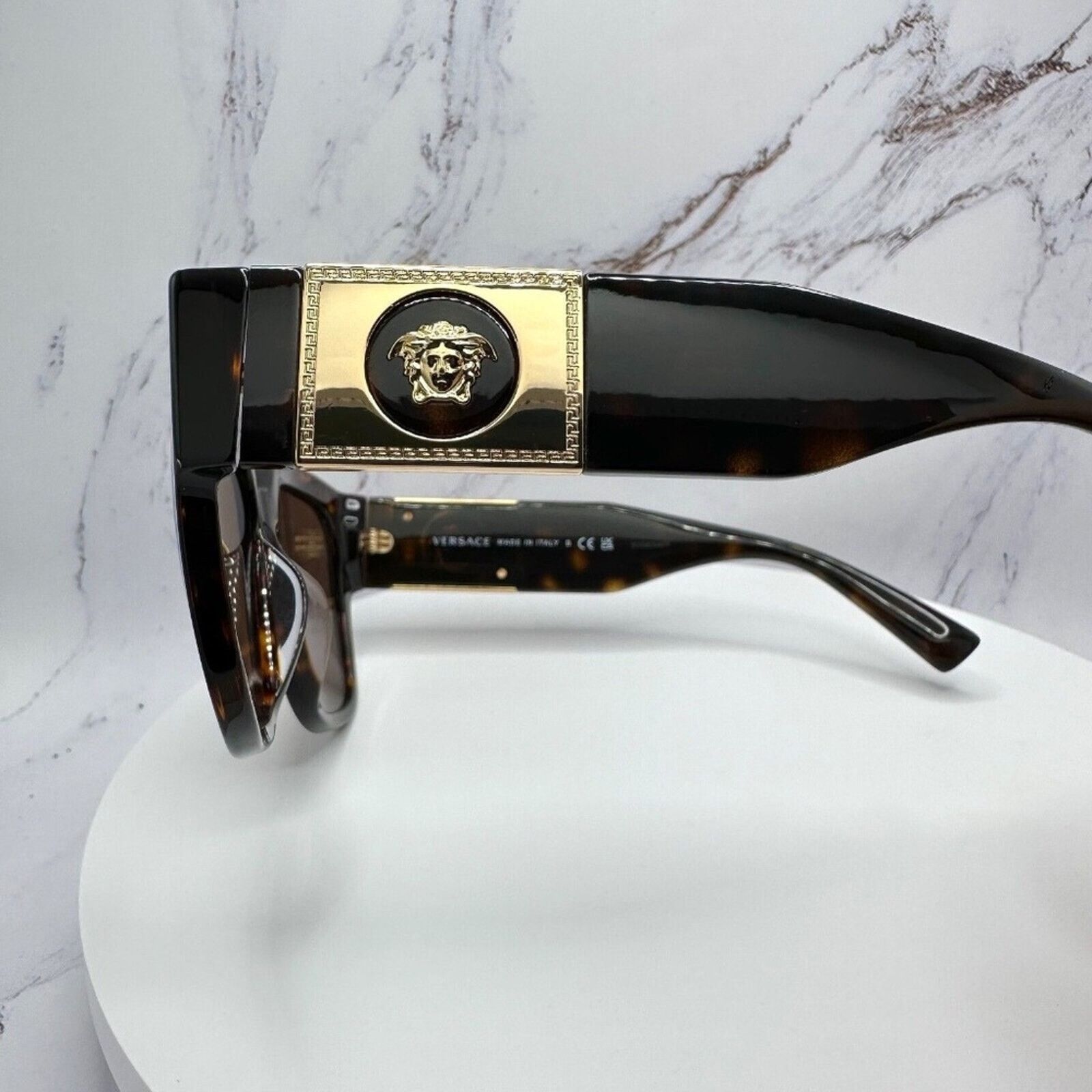 Versace NEW VERSACE Sunglasses Brown Black Tortoise Gold Medusa Size ONE SIZE - 9 Thumbnail