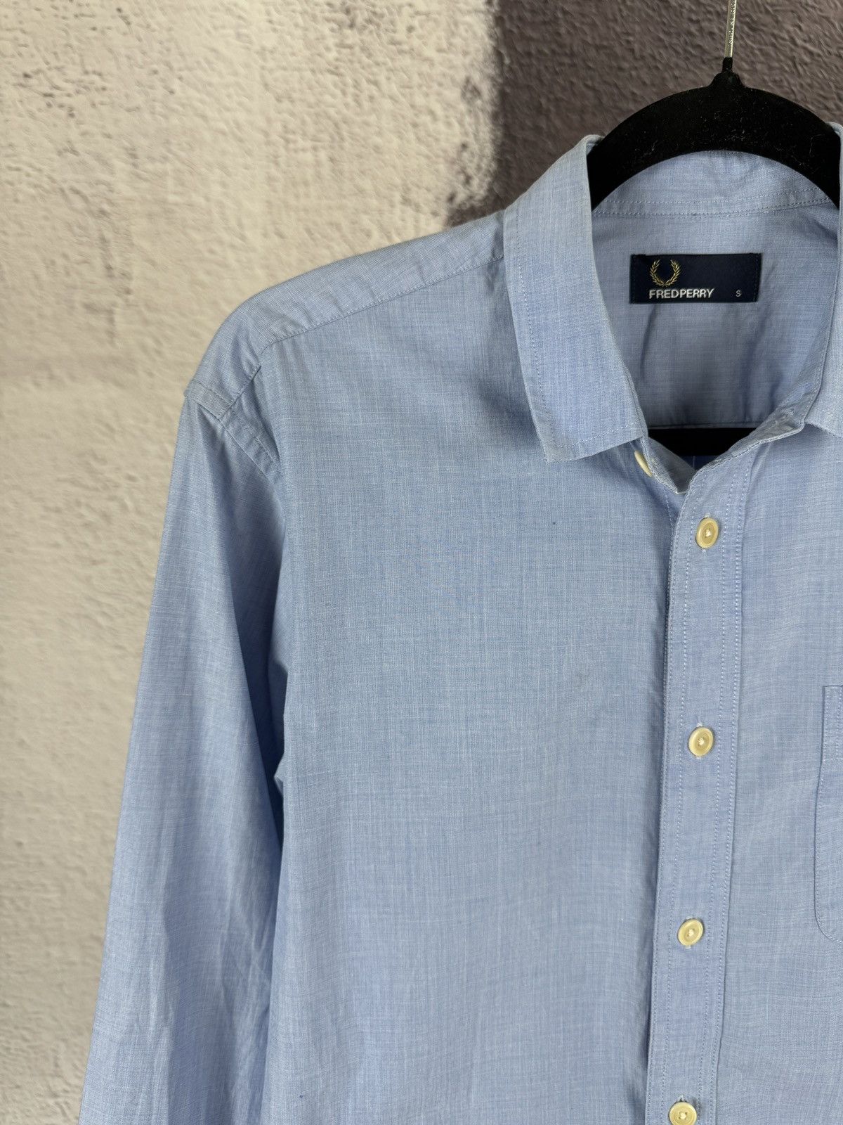 Fred Perry Fred Perry blue long sleeve pocket shirt logo Size US S / EU 44-46 / 1 - 6 Thumbnail