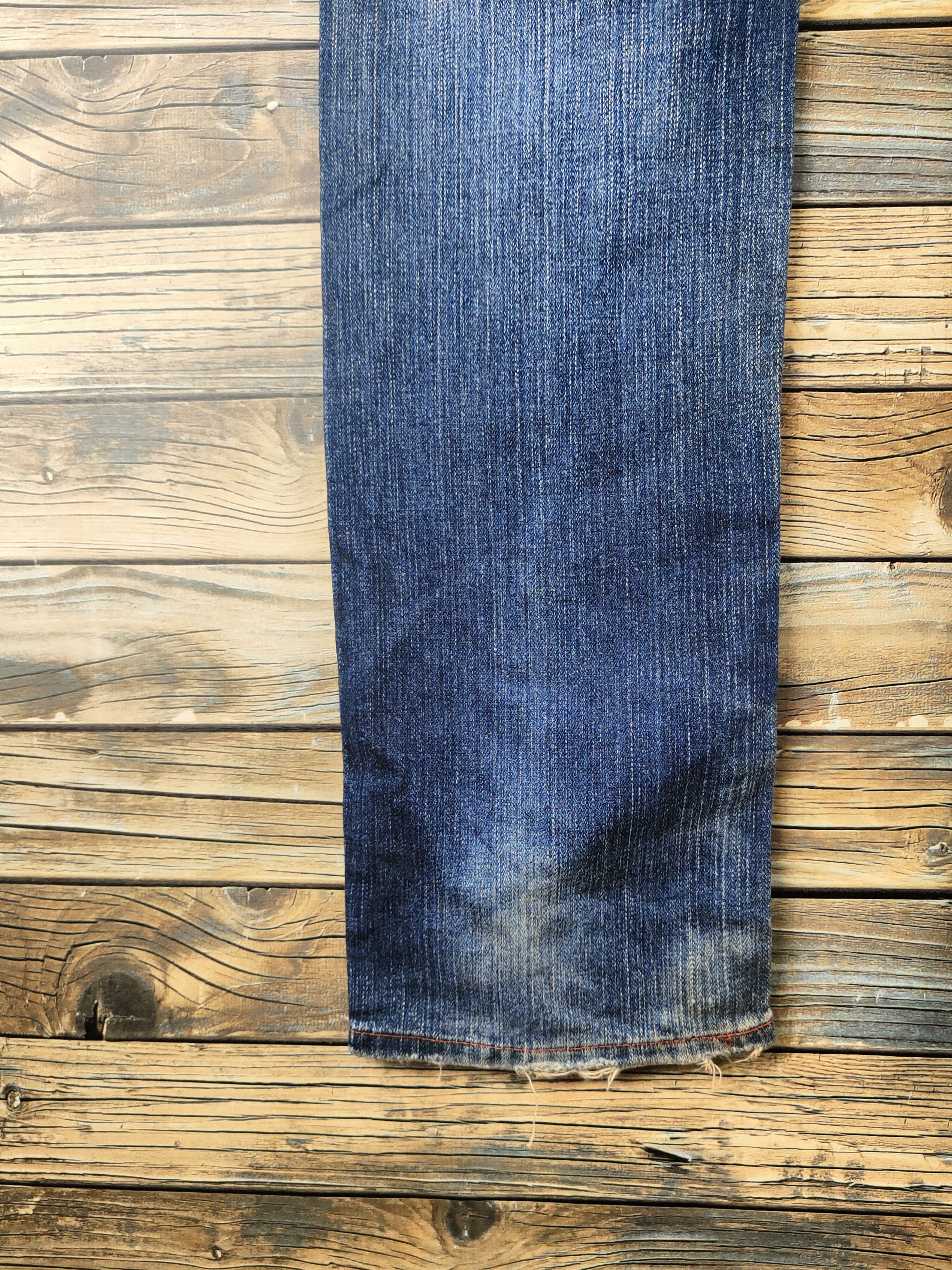 Levi's DL Levi's Dark Blue Distressed Ripped Jeans #46-823 Size US 33 - 10 Thumbnail