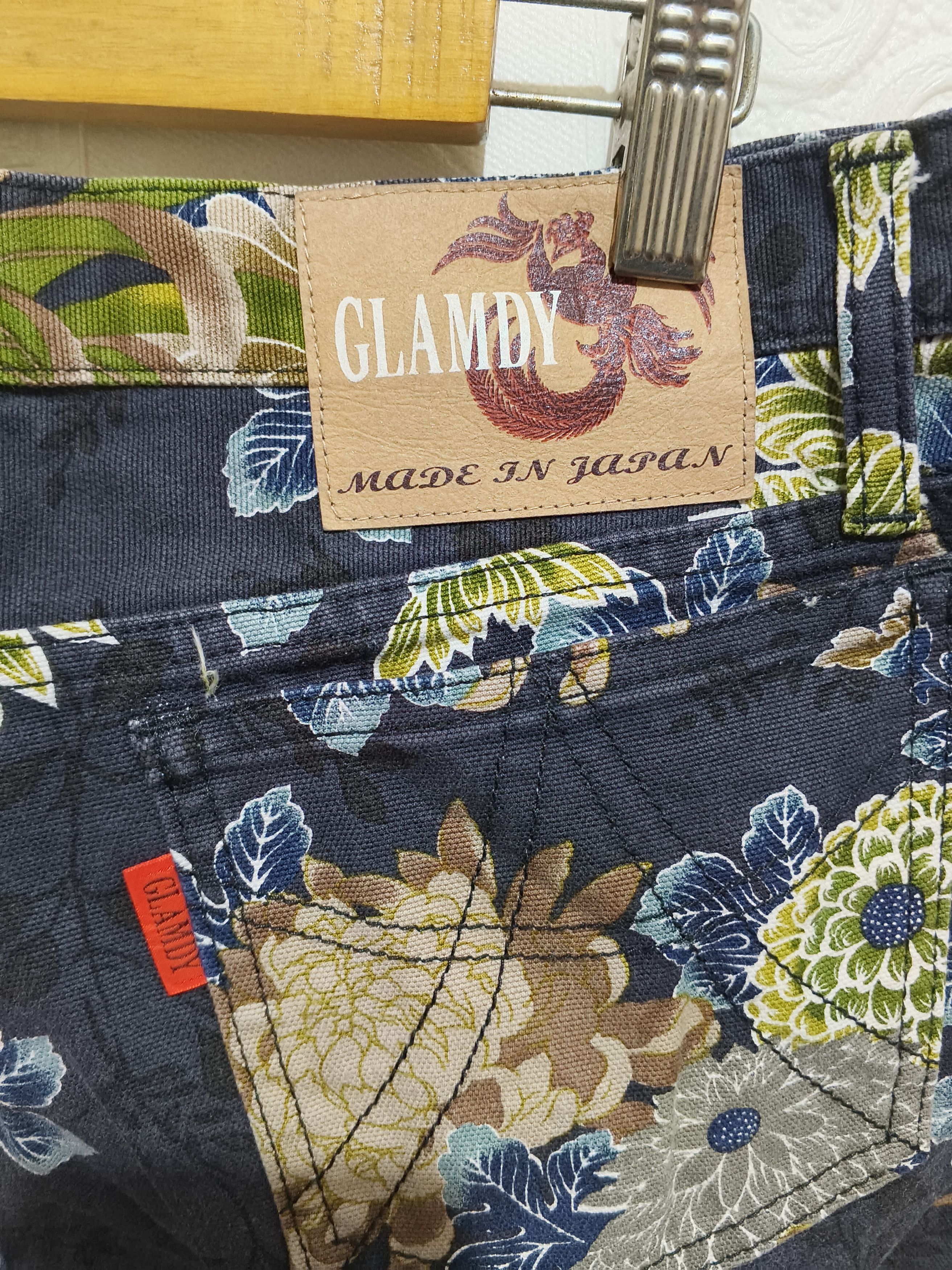 Japanese Brand GLAMDY FLORAL JEANS Size 31" - 5 Thumbnail