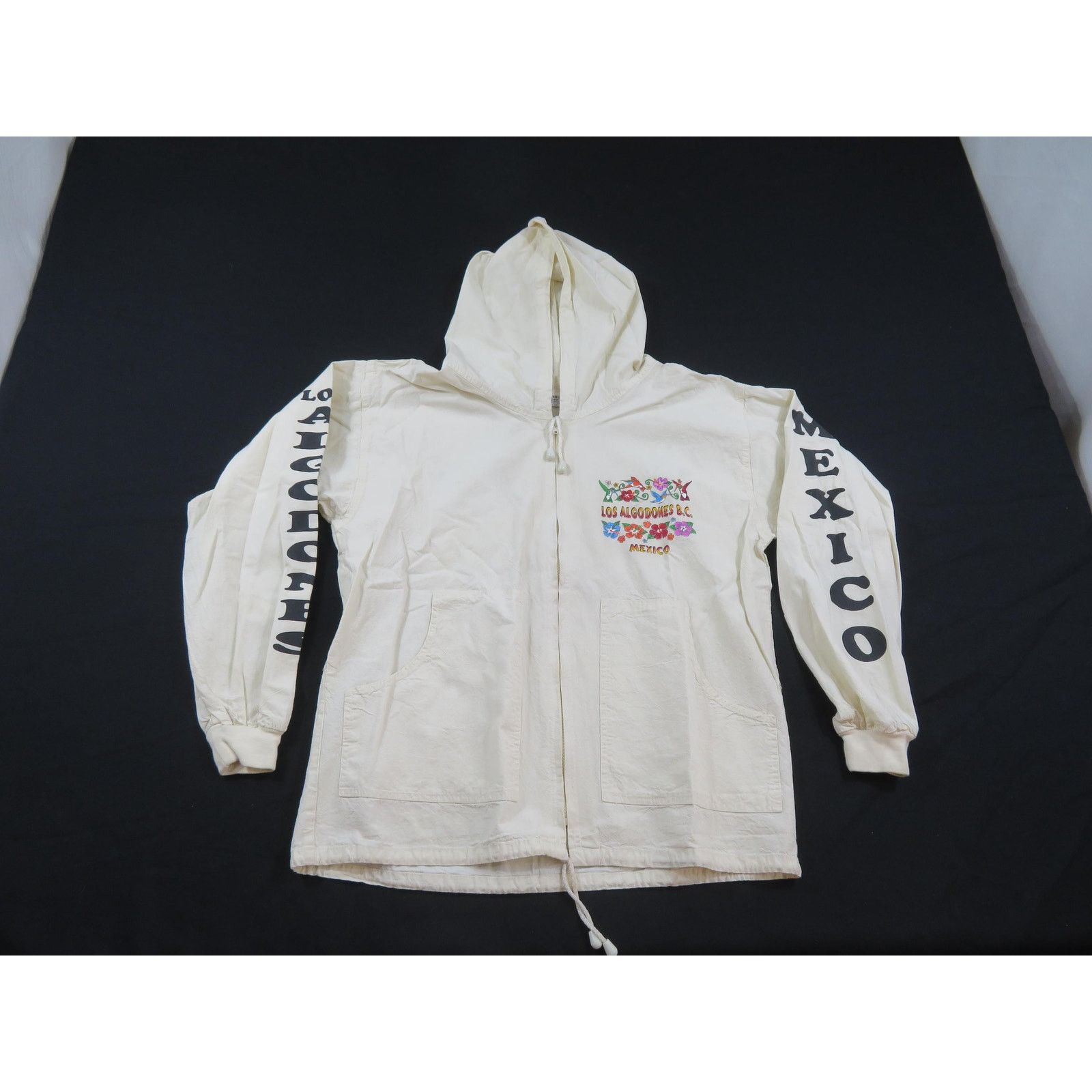 Other Mexican Hooded Cotton Baja Jacket Floral Beige Sz 40 Size US M / EU 48-50 / 2 - 2 Thumbnail
