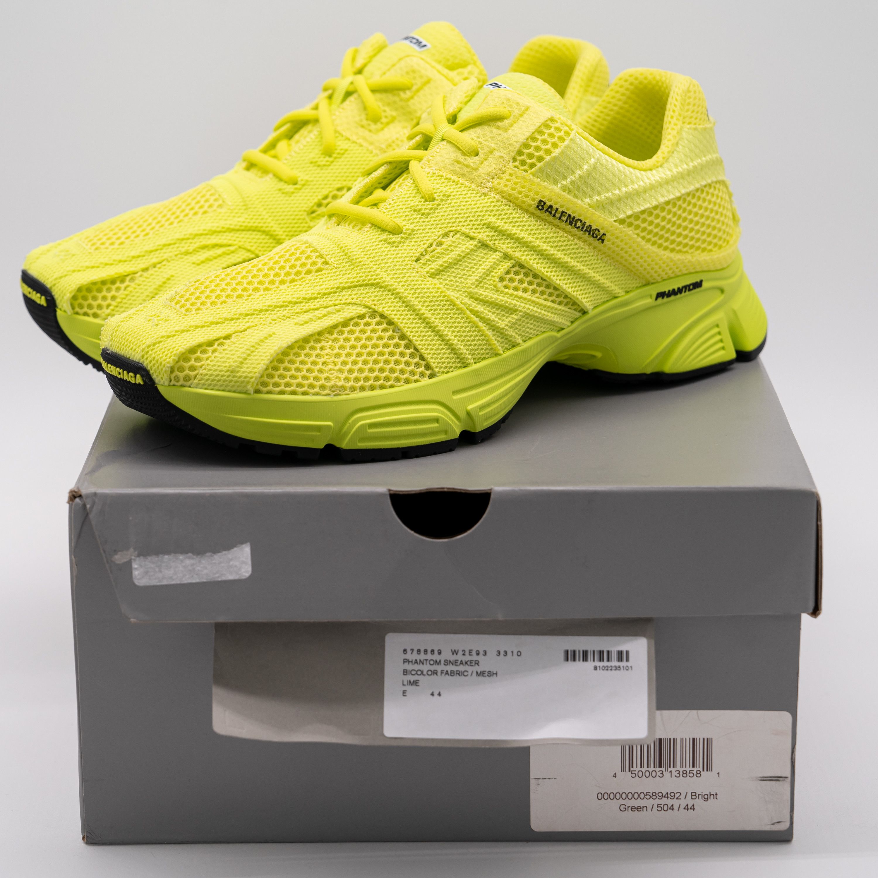 Balenciaga 44 - Balenciaga Phantom Sneakers Lime Yellow Green Mesh Size US 11 / EU 44 - 13 Thumbnail