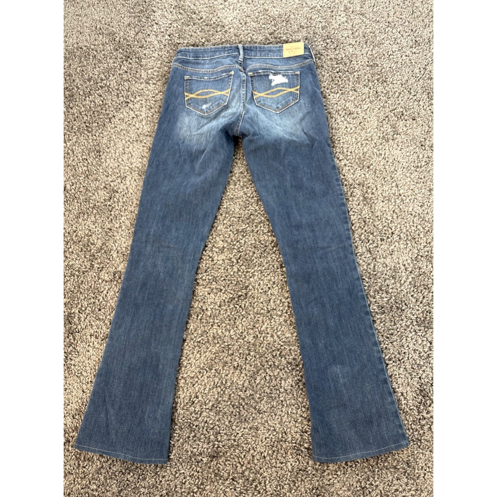 Gap VINTAGE Abercrombie Gap Jeans Low Rise Flared 27x30 Blue Denim 90s Women Reg Inseam 30 Regular Size 4 Size 27" / US 4 / IT 40 - 7 Thumbnail
