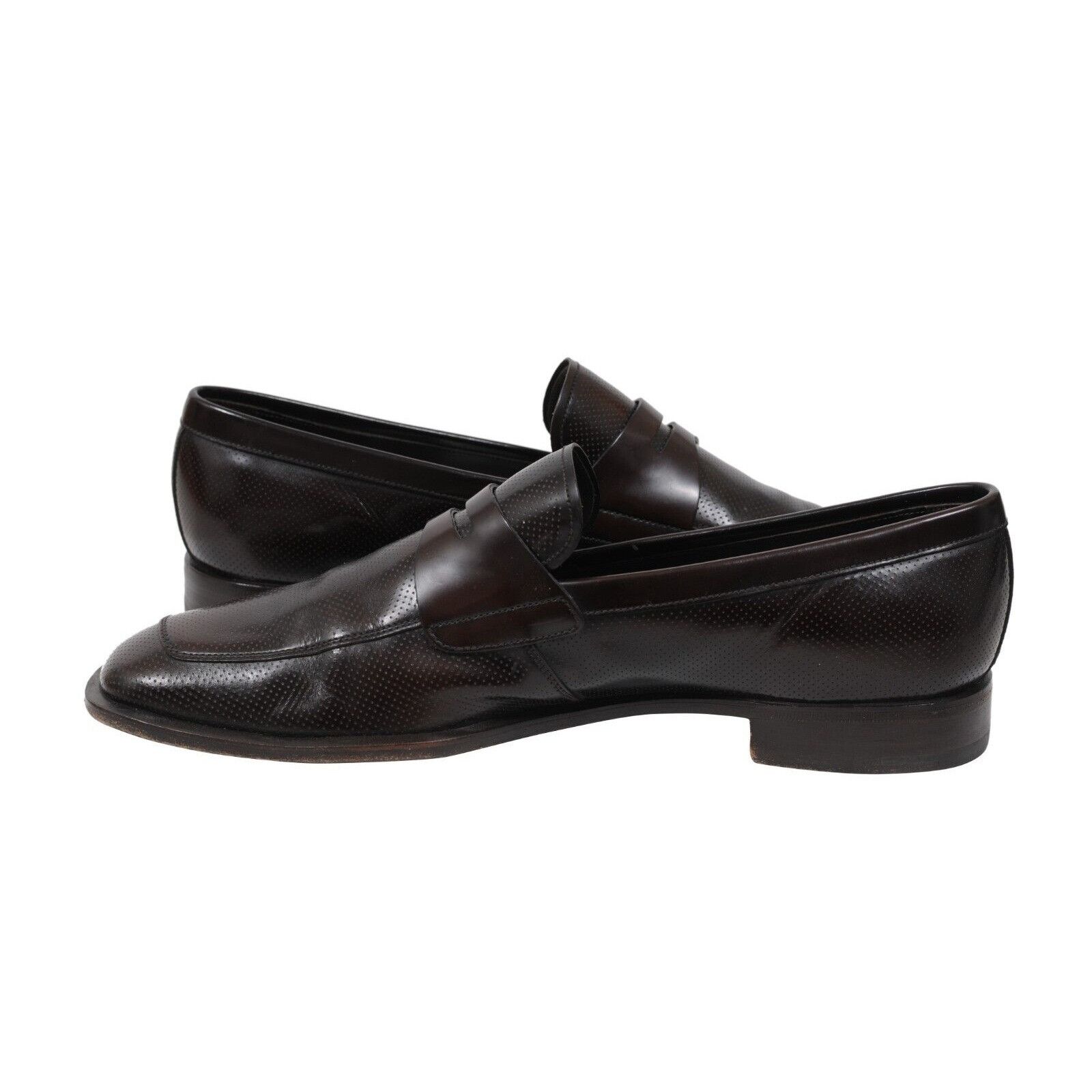 Prada Penny Loafers Brown Calfskin Leather - 02064 Size US 9.5 / EU 42-43 - 9 Thumbnail