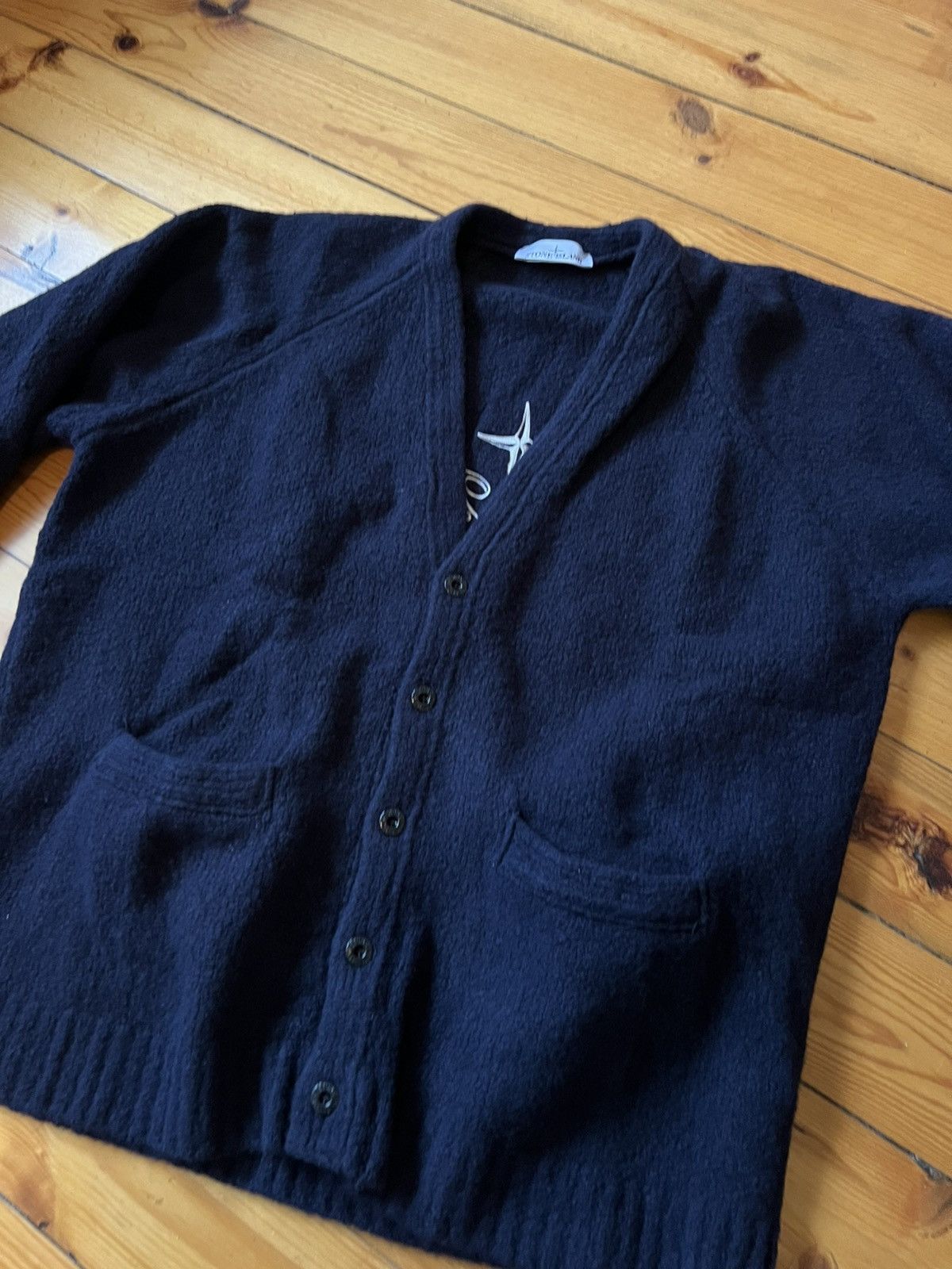Stone Island Stone Island Knitwear Boucle Cardigan Oversized V neck Sz XL Size US XL / EU 56 / 4 - 12 Thumbnail