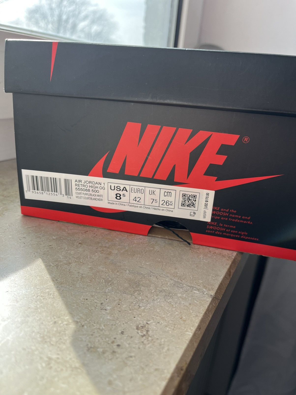 Jordan Brand Air Jordan 1 Retro High OG “Court Purple 2.0” Size US 8.5 / EU 41-42 - 8 Thumbnail
