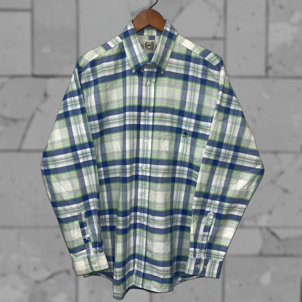 Vintage Cinch Plaid Button-Up Shirt Mens XL Blue Green Pattern Long Sleeve Size XL Size US XL / EU 56 / 4 - 1 Thumbnail